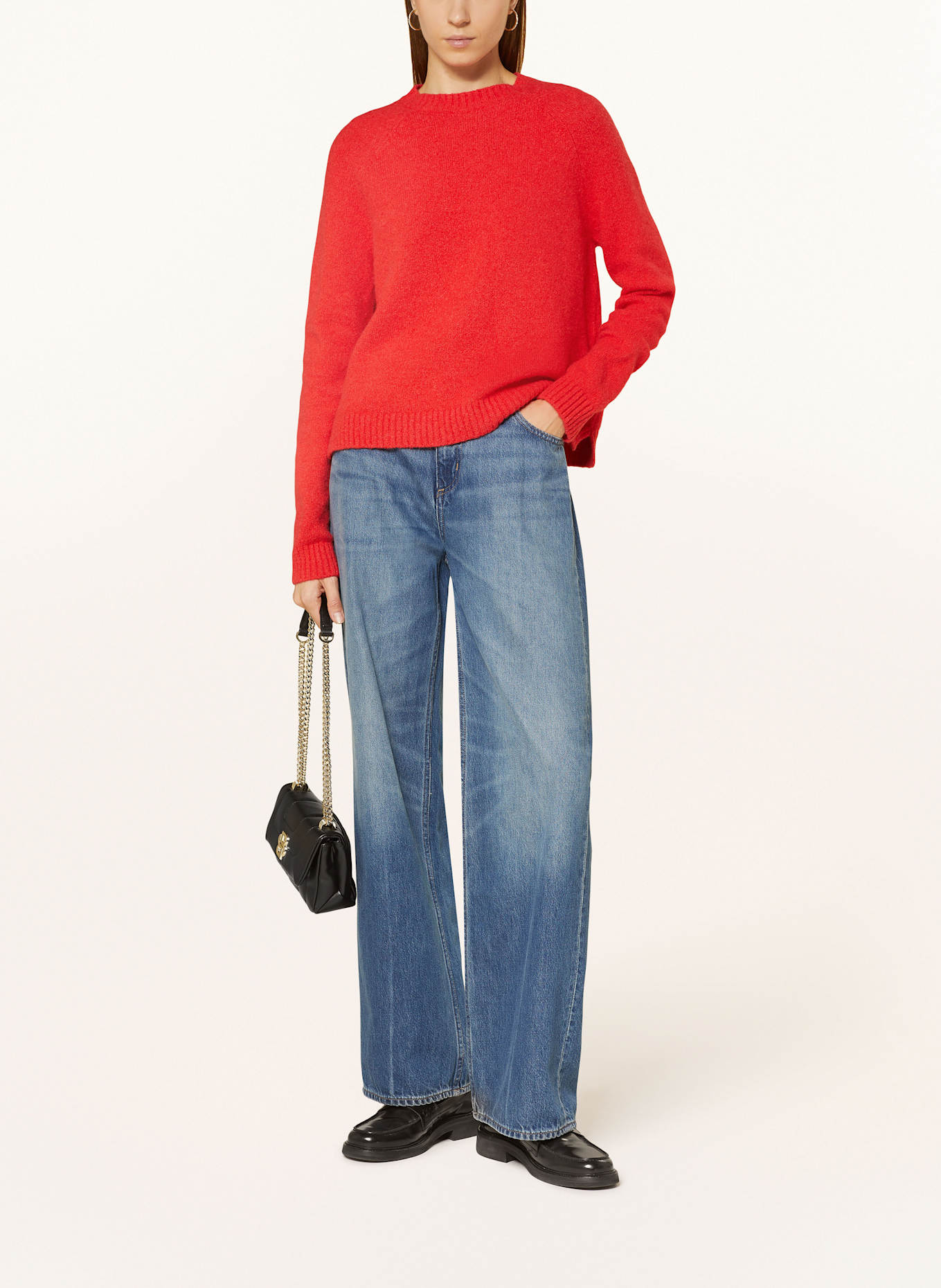 BOSS Pullover FEBISAN mit Alpaka: ROT