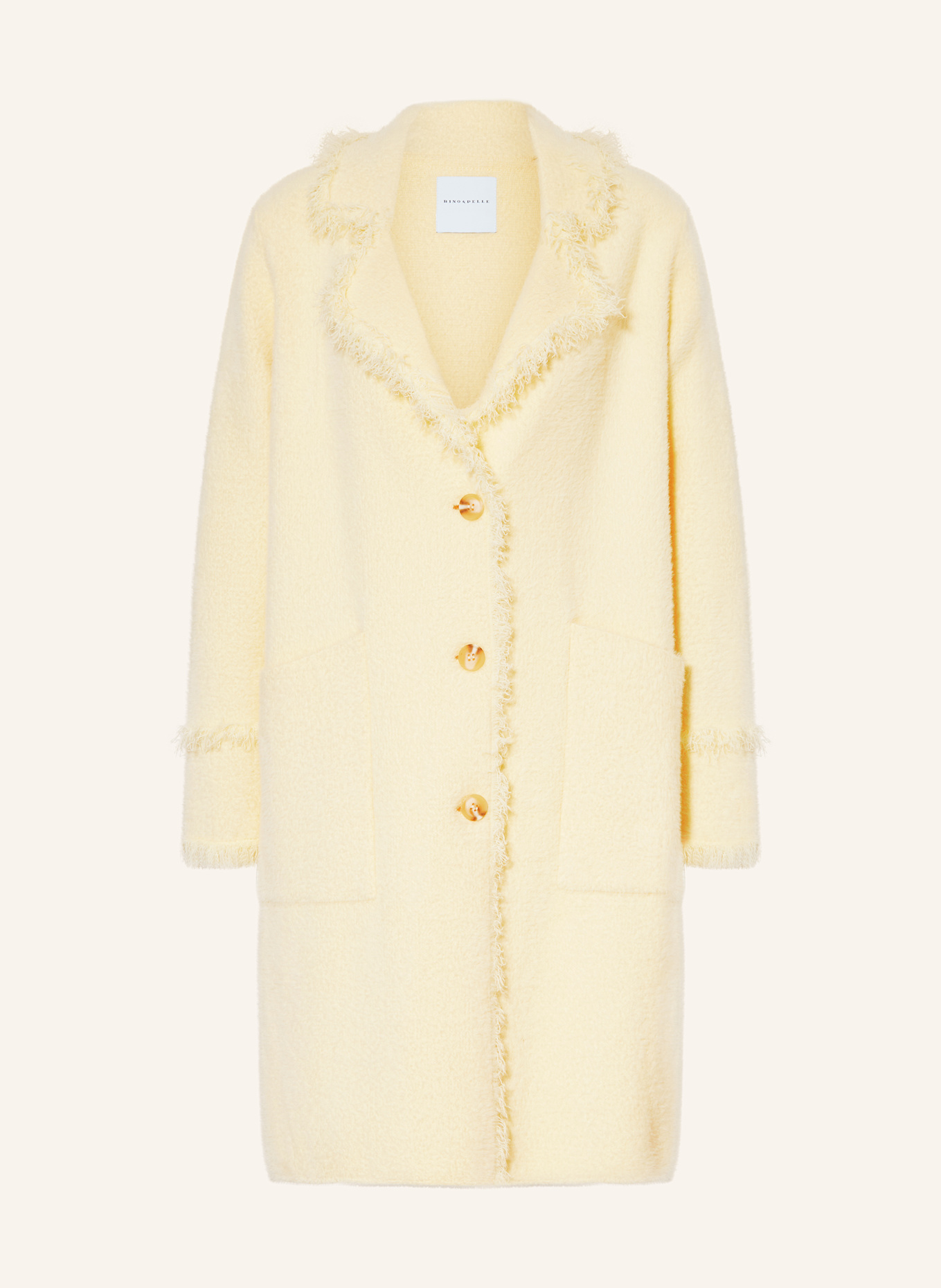 RINO & PELLE Strickmantel CATENA: HELLGELB