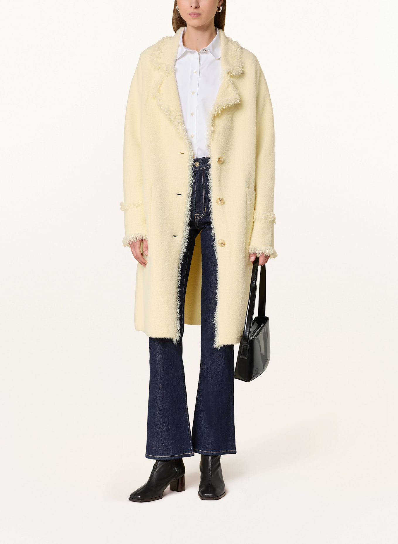 RINO & PELLE Strickmantel CATENA: HELLGELB