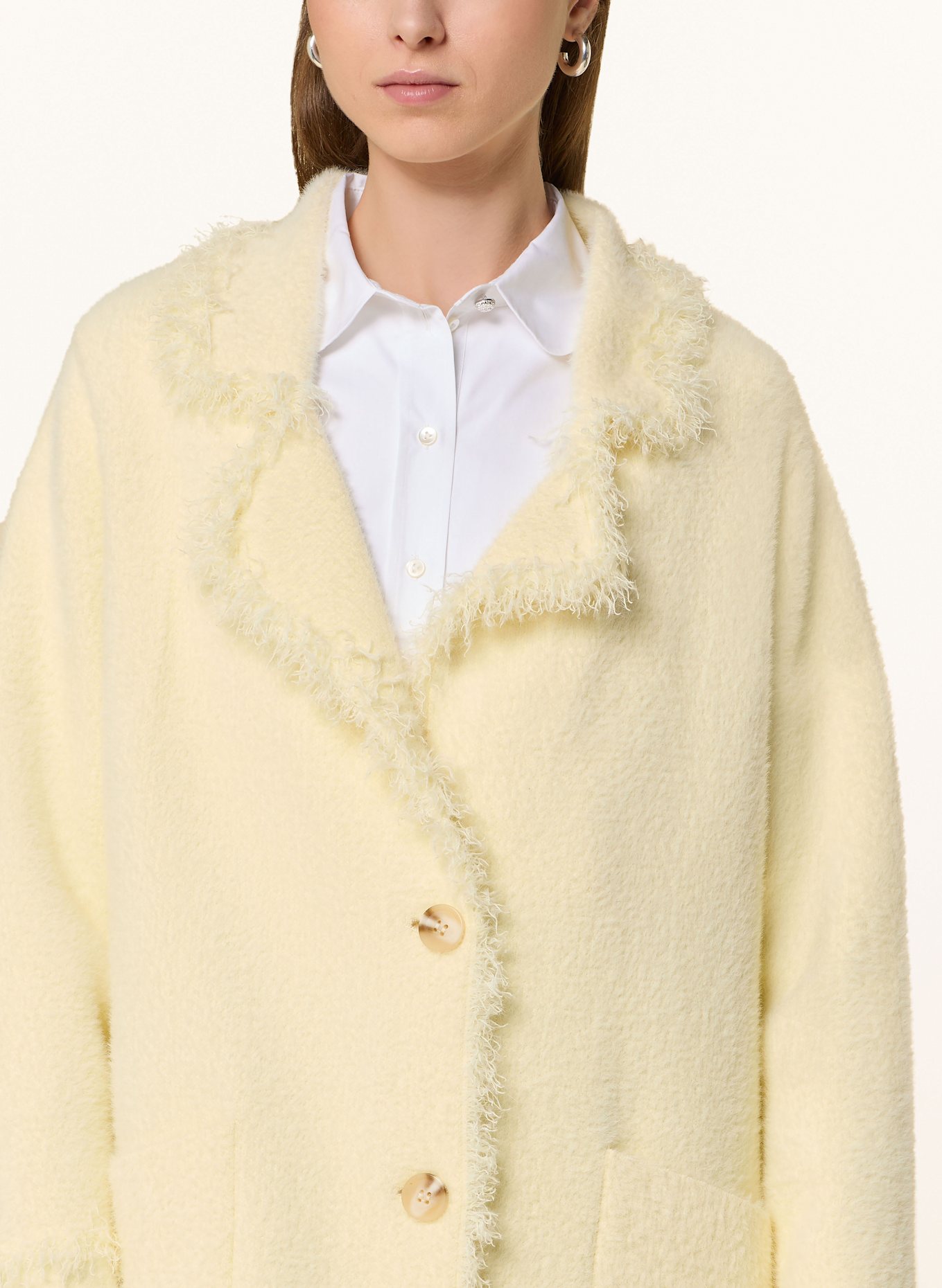 RINO & PELLE Strickmantel CATENA: HELLGELB