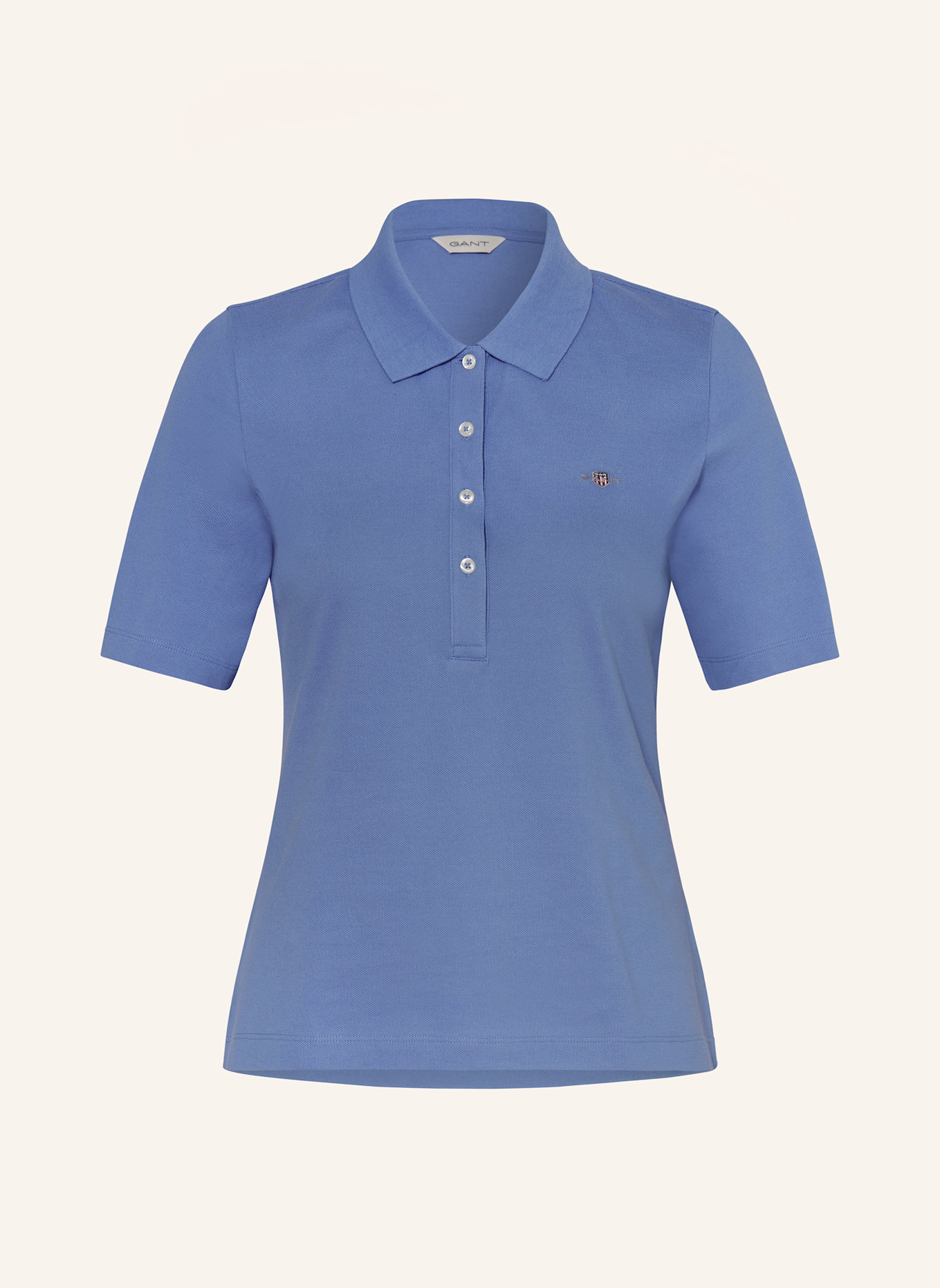 GANT Piqué-Poloshirt: HELLBLAU