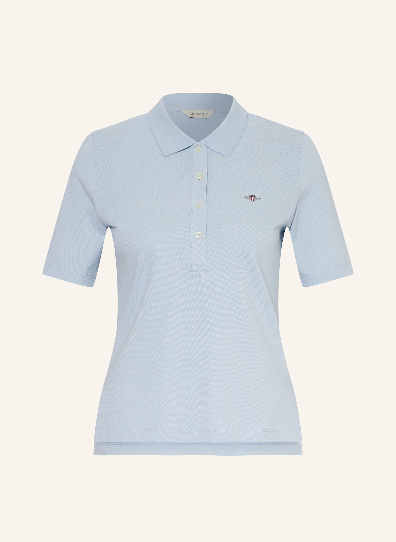 GANT Piqué-Poloshirt: HELLBLAU