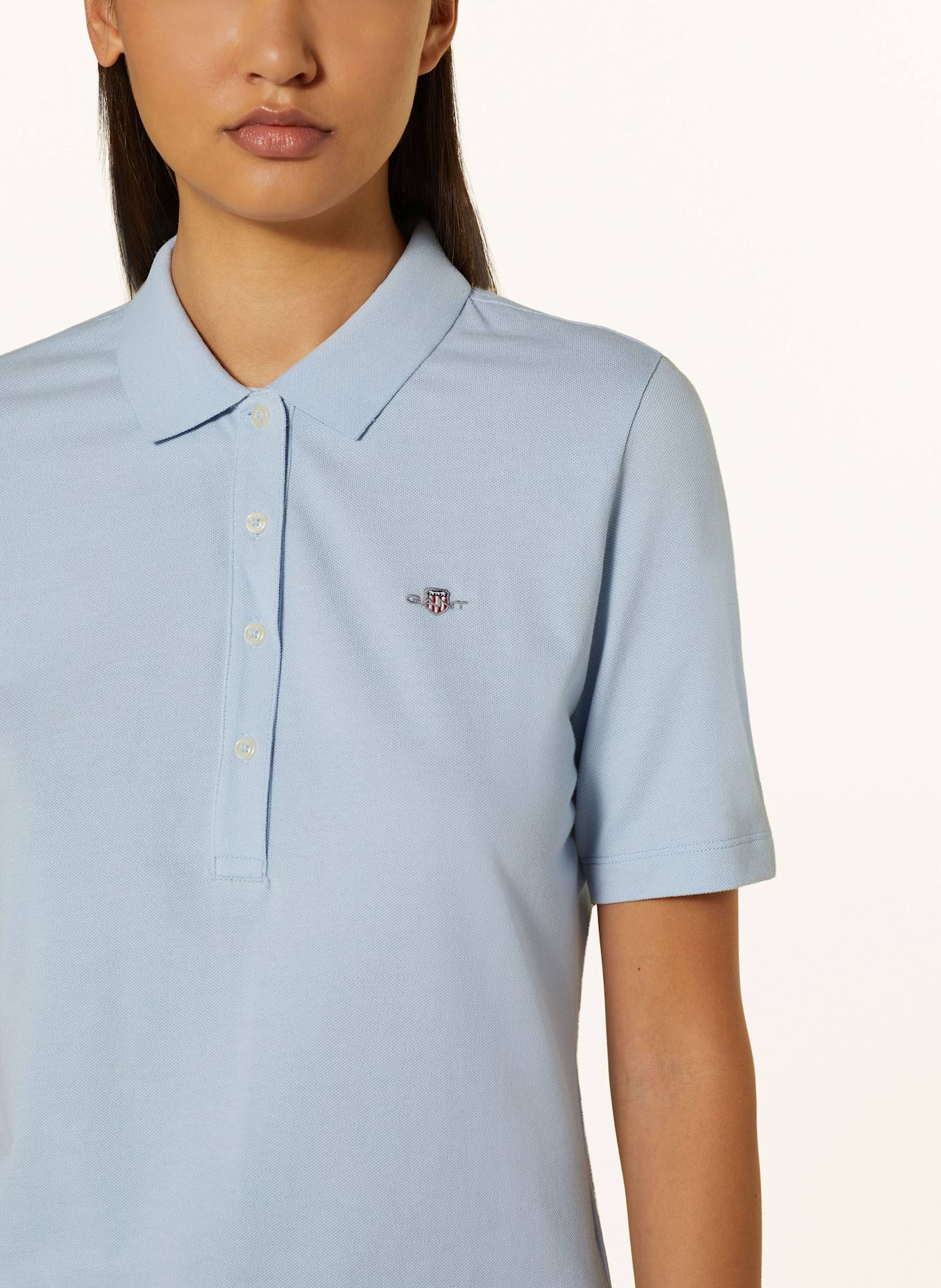 GANT Piqué-Poloshirt: HELLBLAU