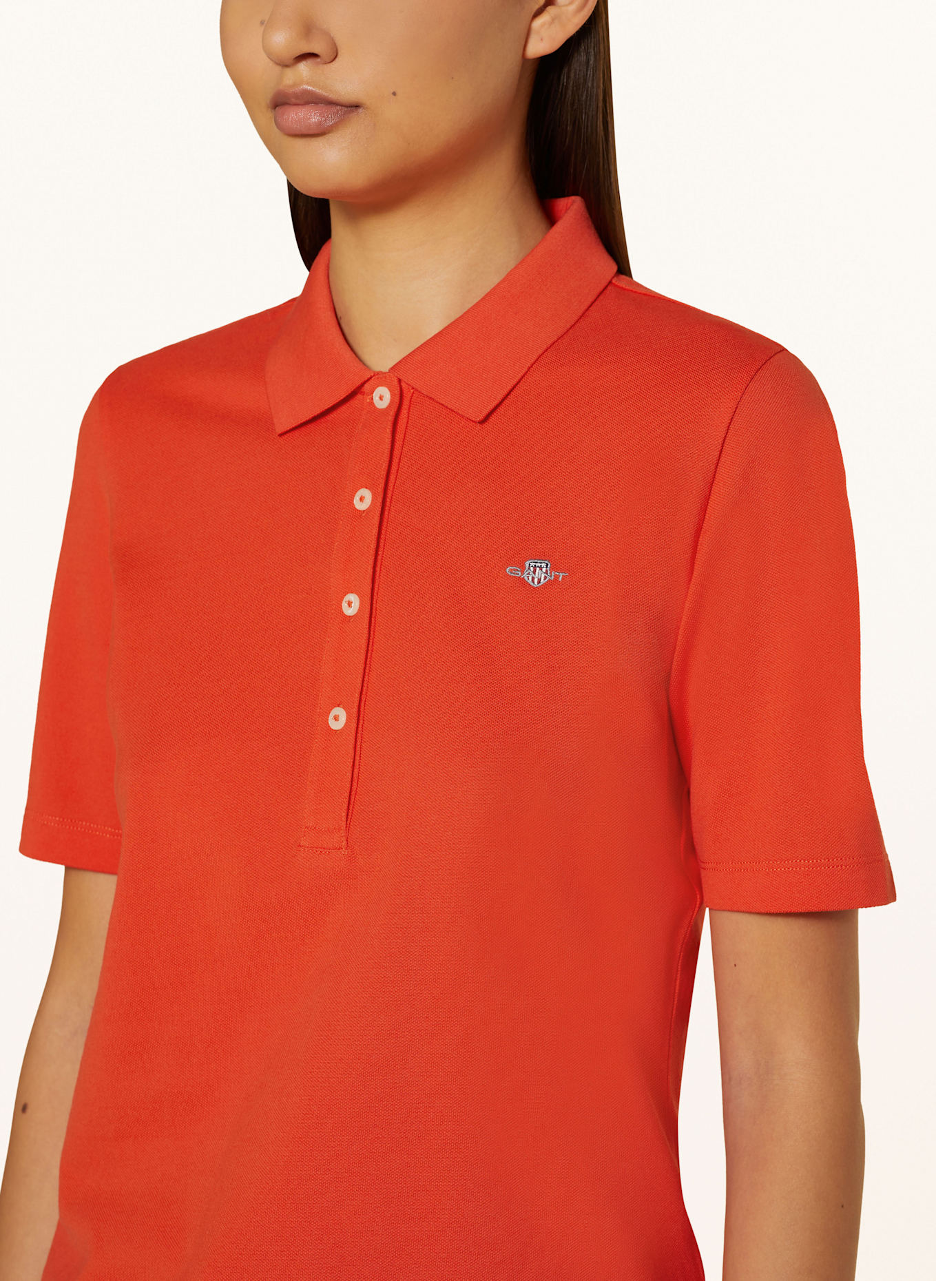 GANT Piqué-Poloshirt: DUNKELORANGE