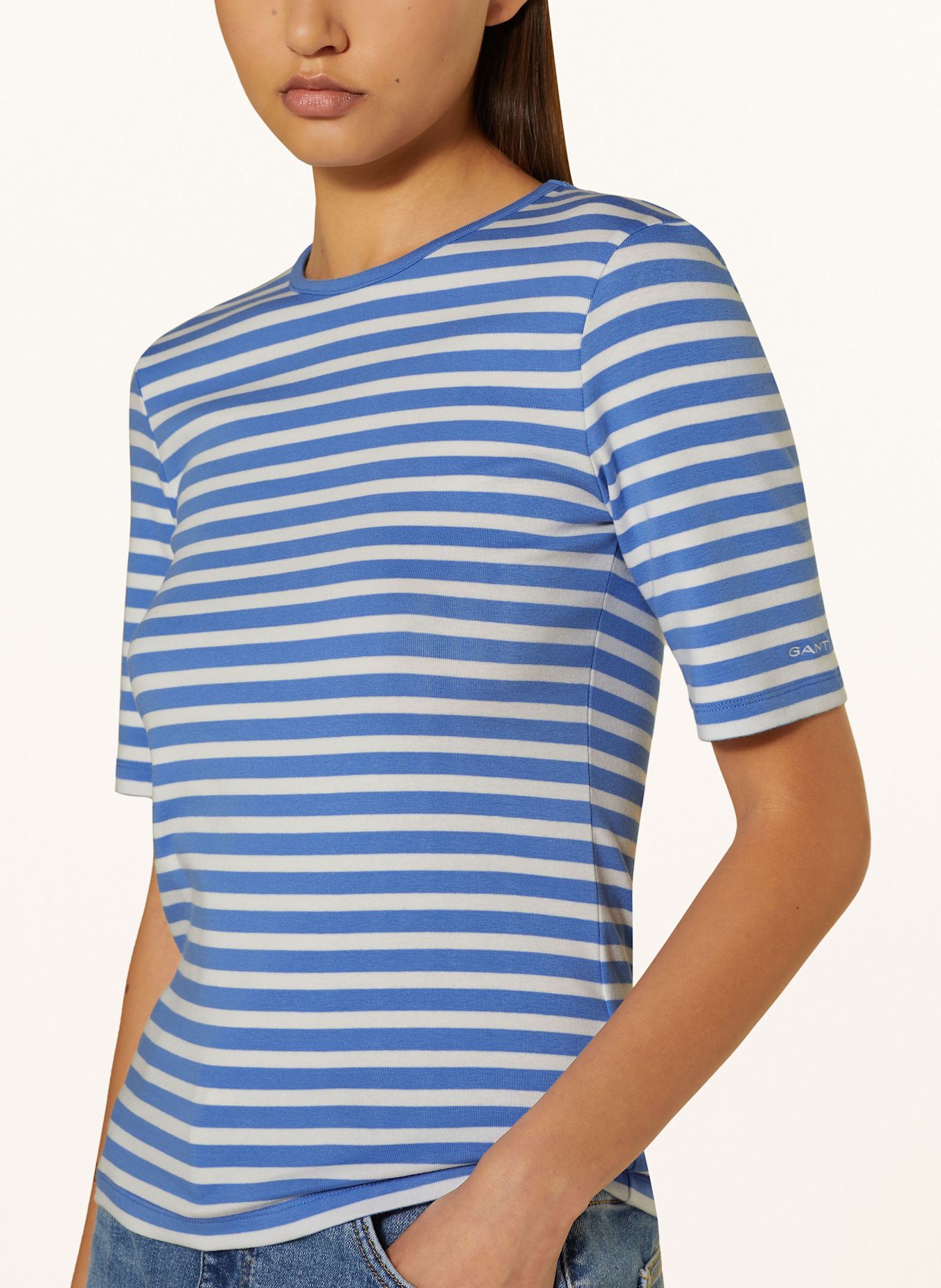 GANT T-Shirt: WEISS/ BLAU