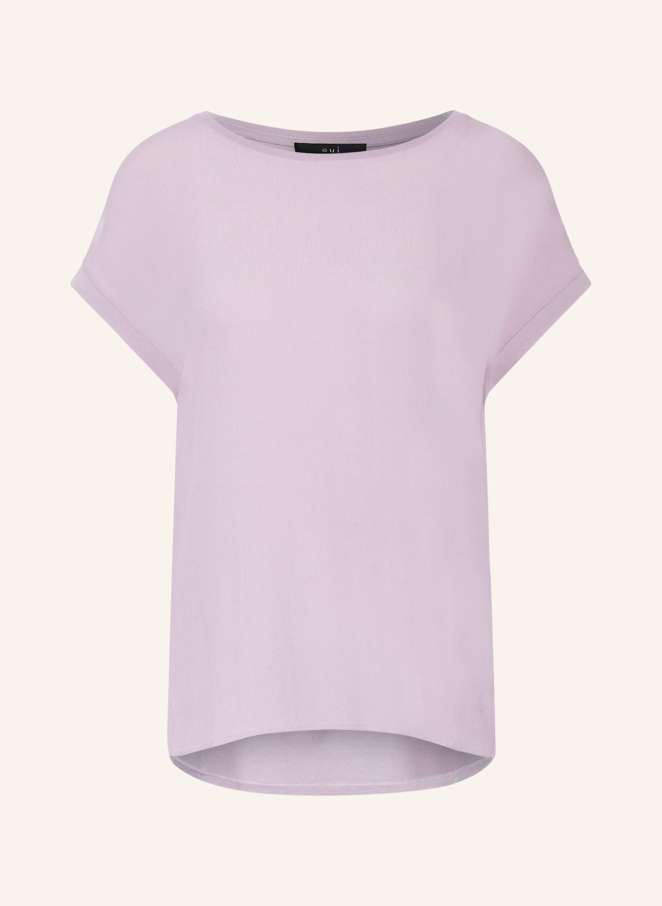 oui Blusenshirt im Materialmix: HELLLILA