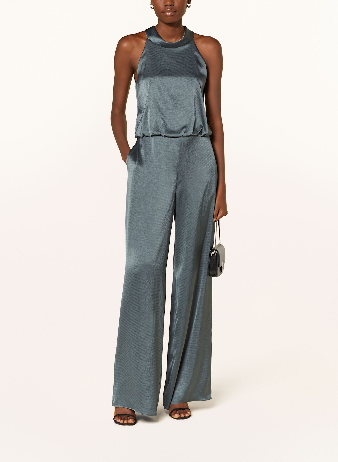 V by Vera Mont Satin-Jumpsuit: OLIV