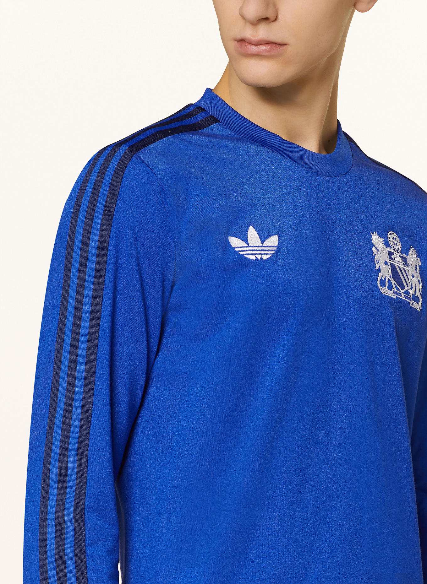 adidas Sweatshirt MUFC GB in dunkelblau schwarz weiss