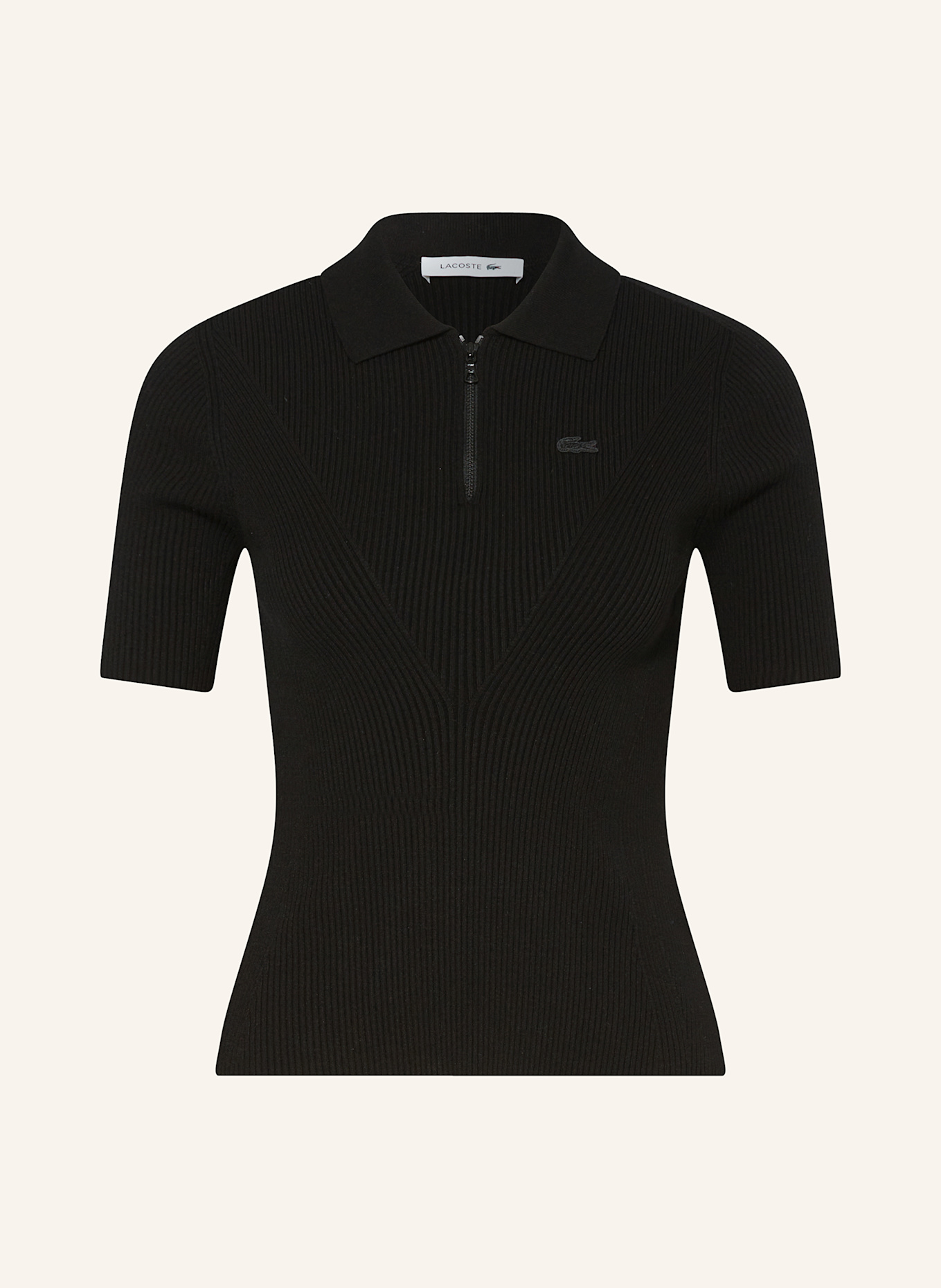 LACOSTE Strickshirt: SCHWARZ