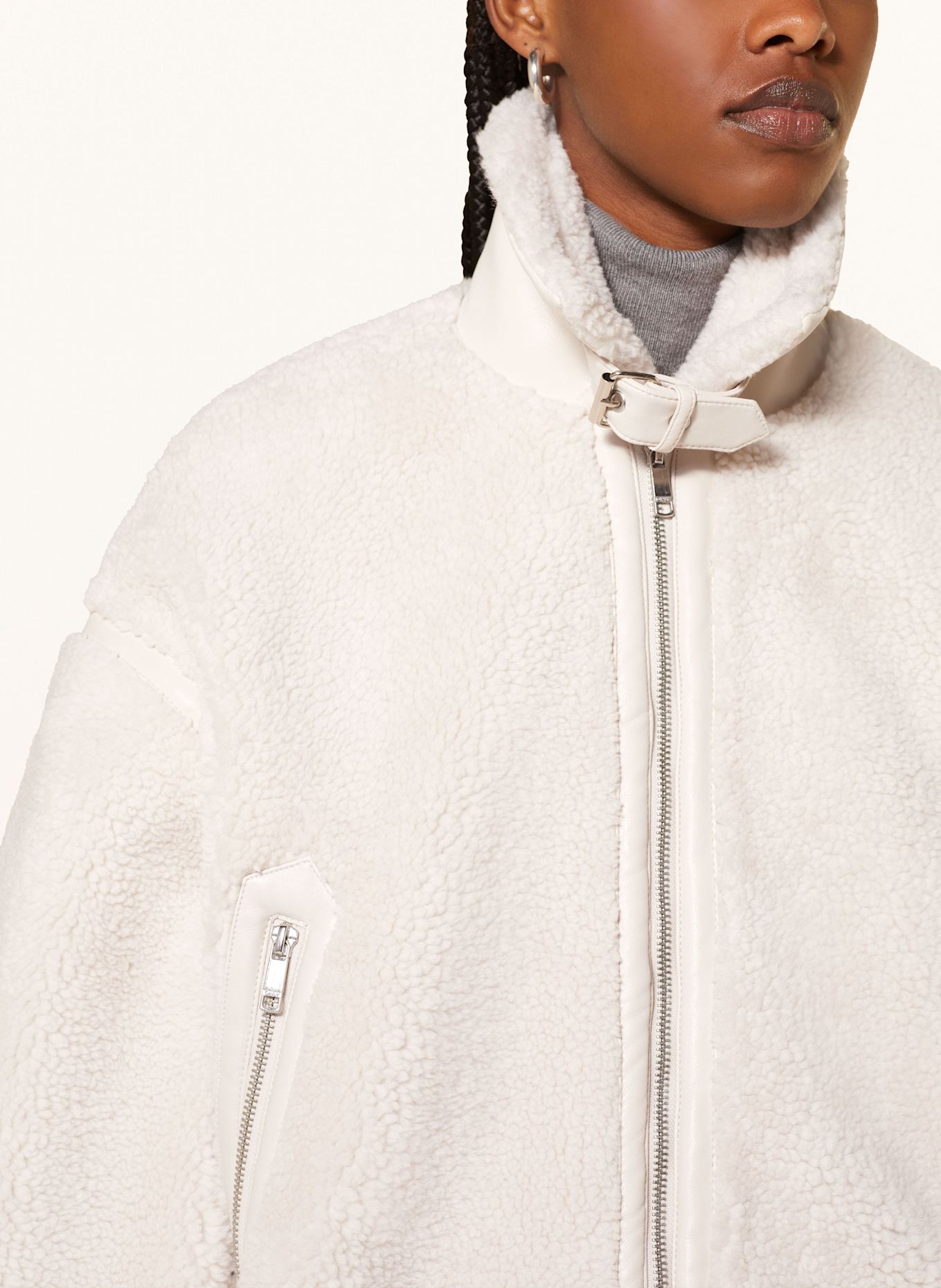 ONLY Kurtka pluszowa: ECRU