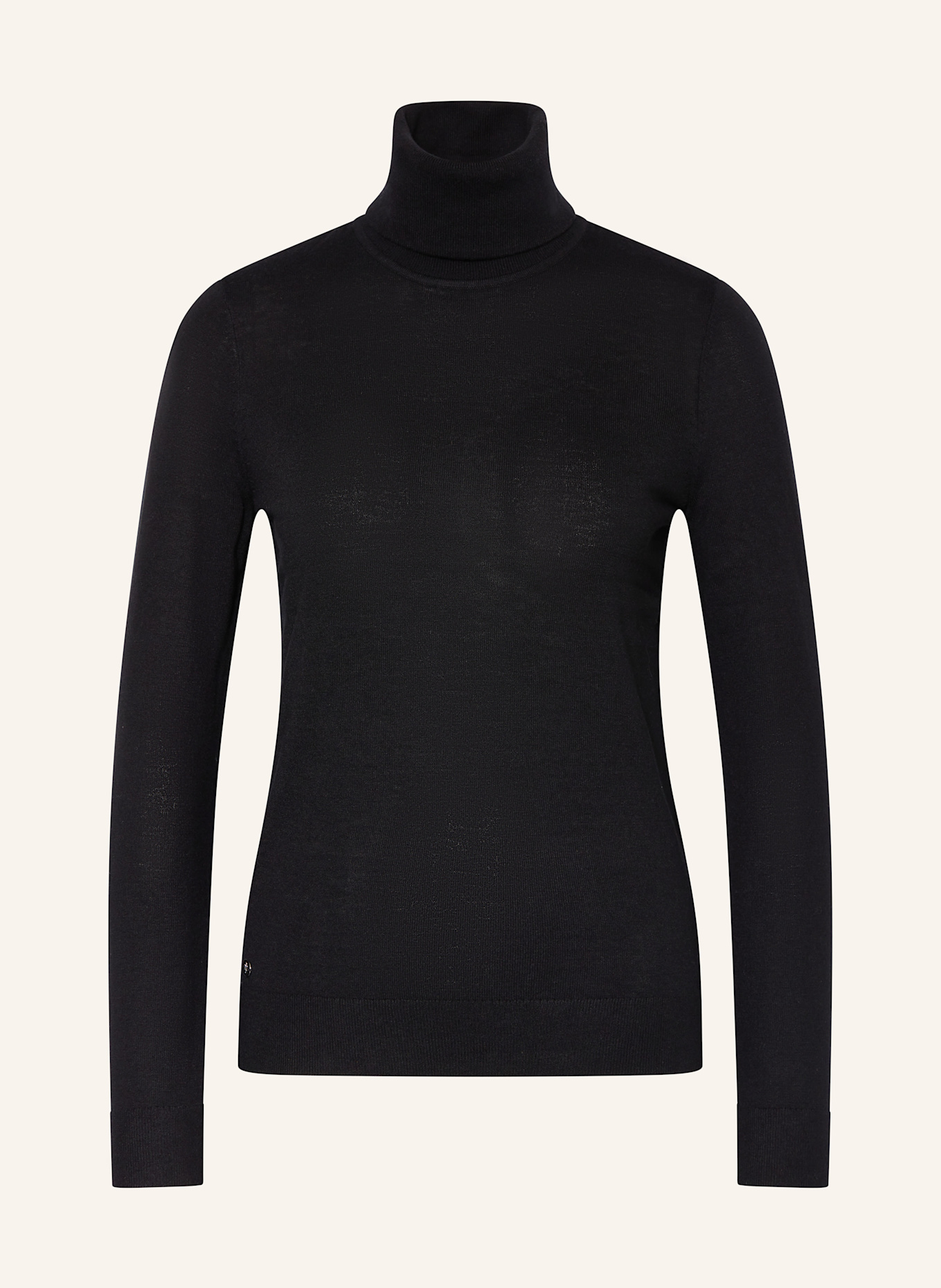LAUREN RALPH LAUREN Turtleneck sweater with silk: BLACK