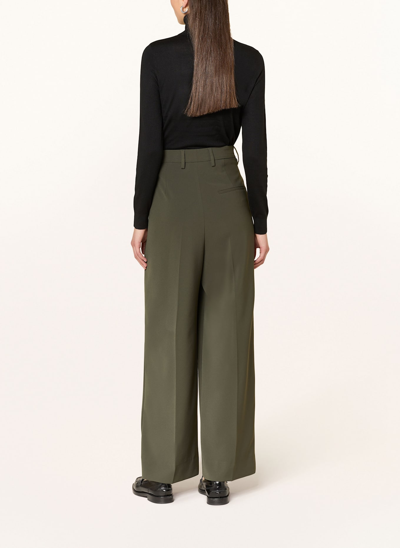 LAUREN RALPH LAUREN Turtleneck sweater with silk: BLACK