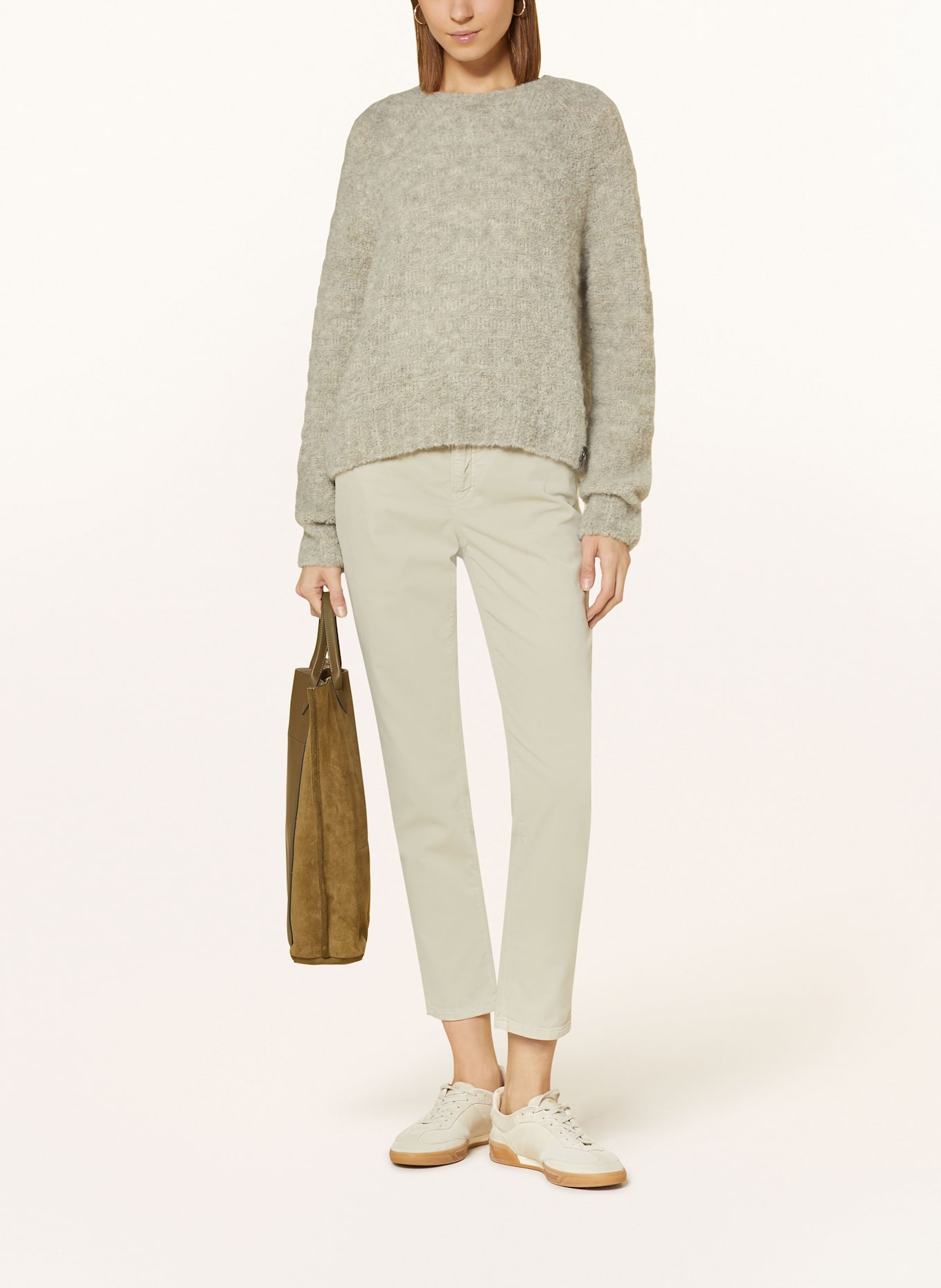 MARC CAIN Sweater with alpaca: 188 pure stone