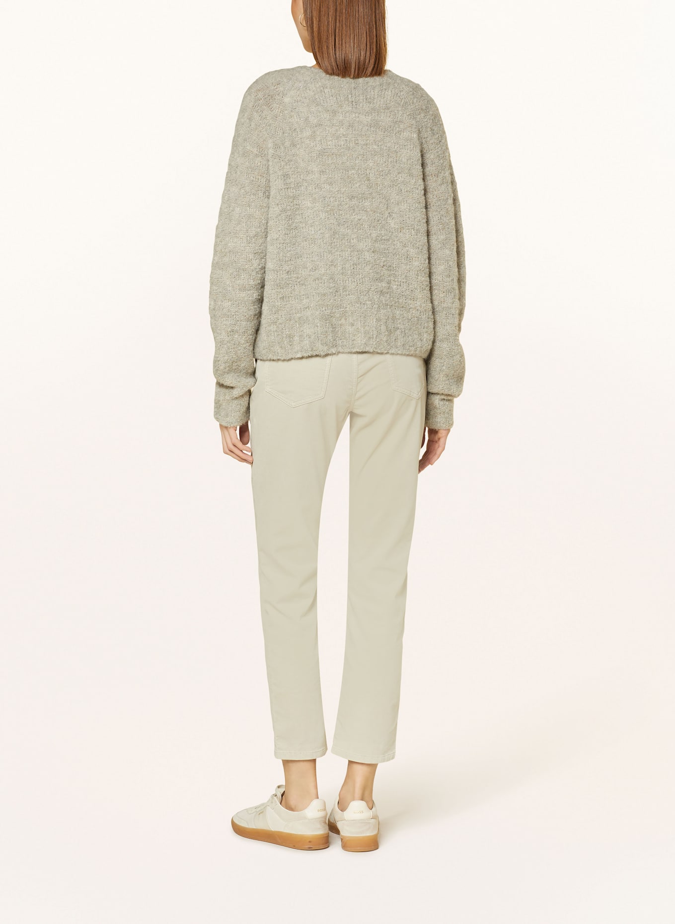 MARC CAIN Sweater with alpaca: 188 pure stone