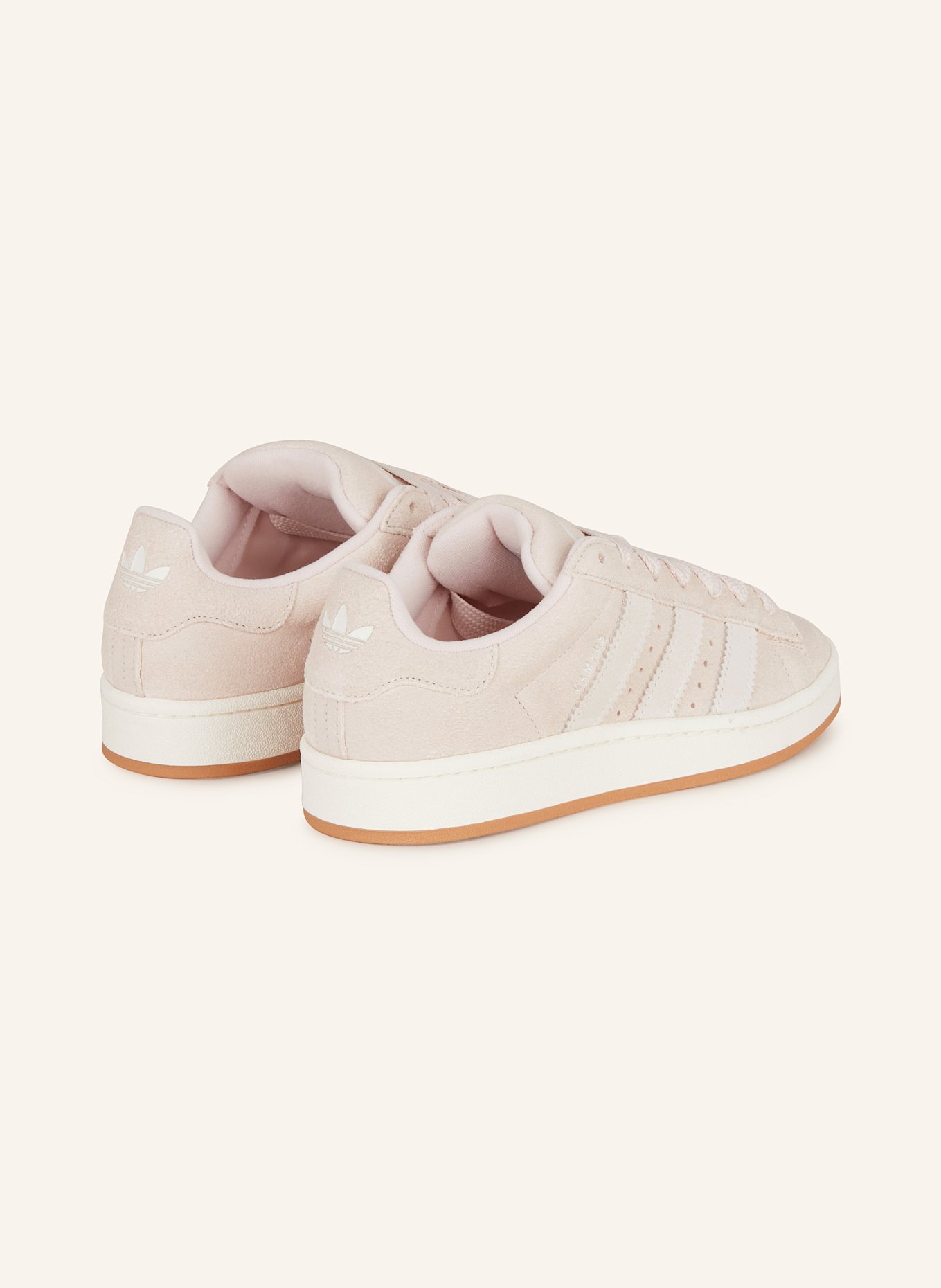 Adidas originals campus trainer in pale grey with pink sole store