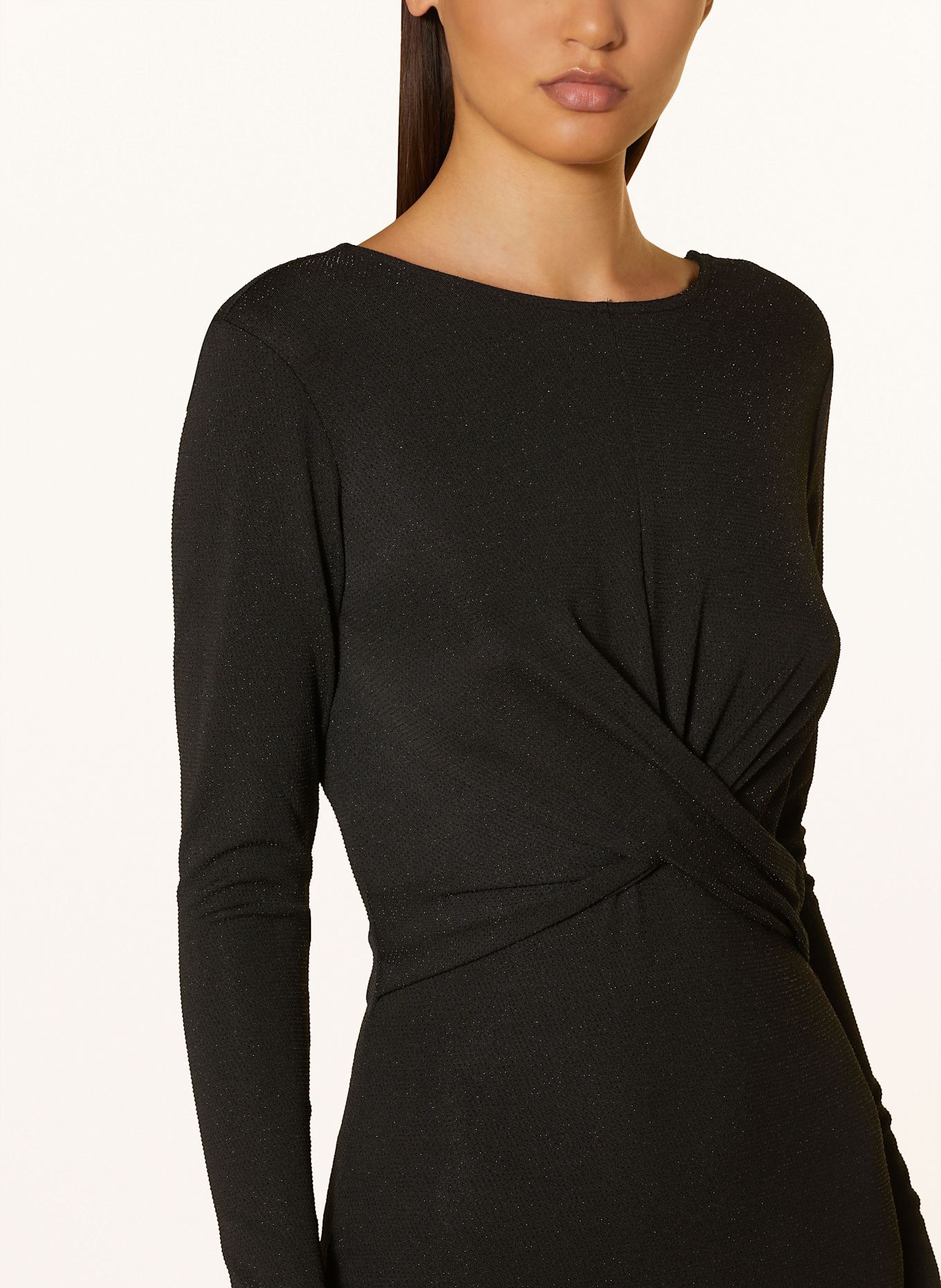 ONLY Jerseykleid mit Glitzergarn: SCHWARZ