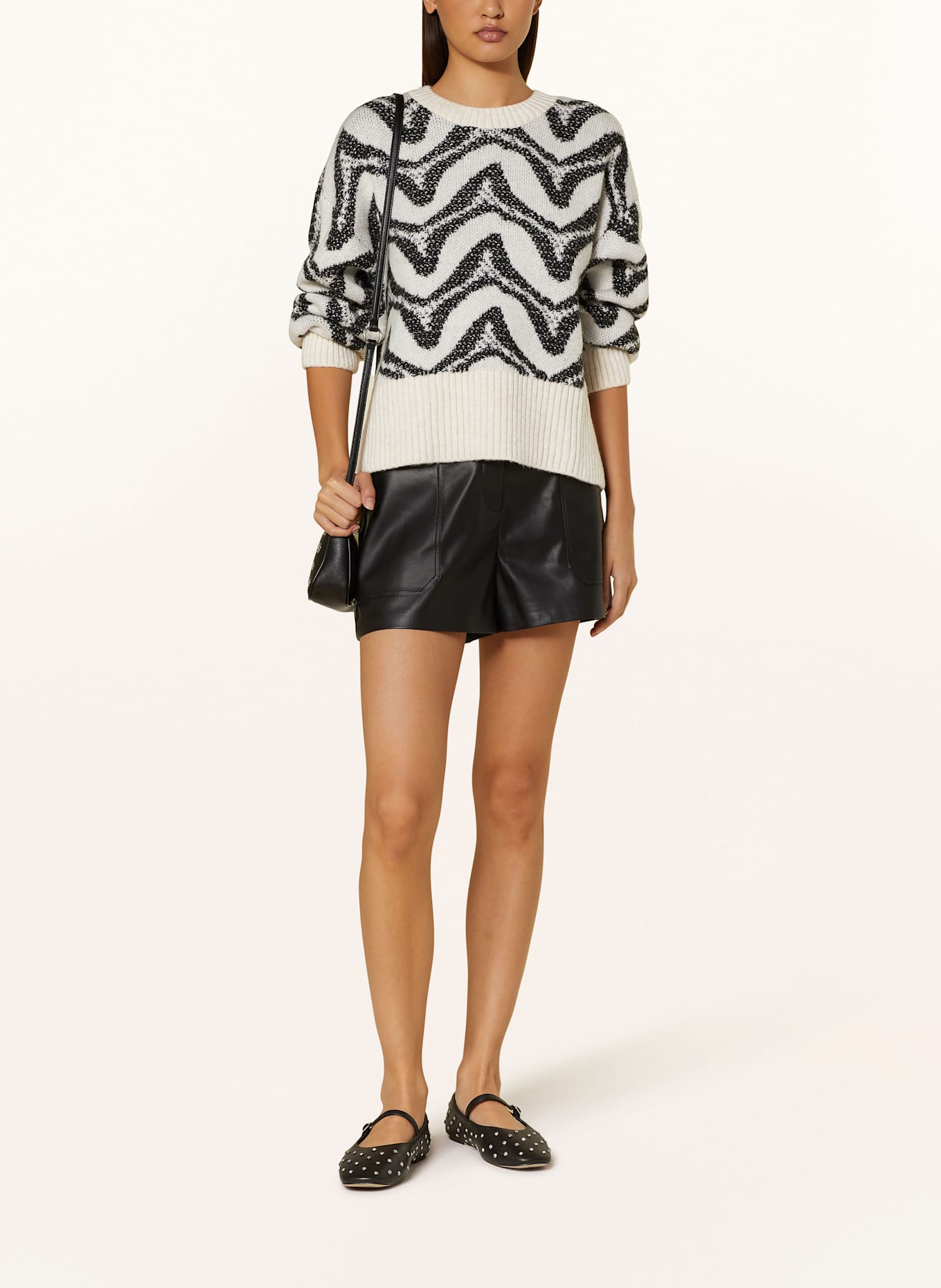 ONLY Pullover: WEISS / SCHWARZ