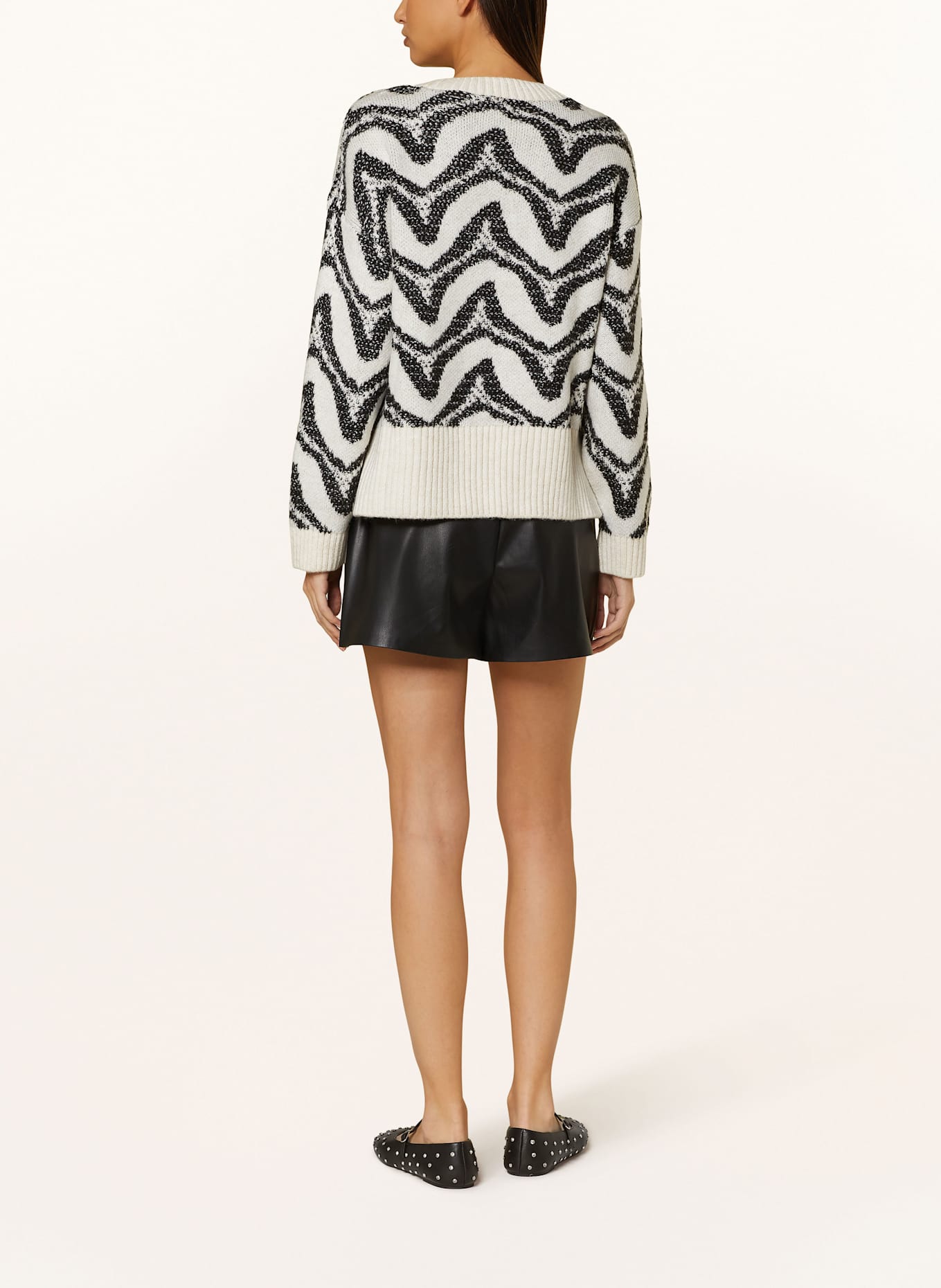 ONLY Pullover: WEISS / SCHWARZ