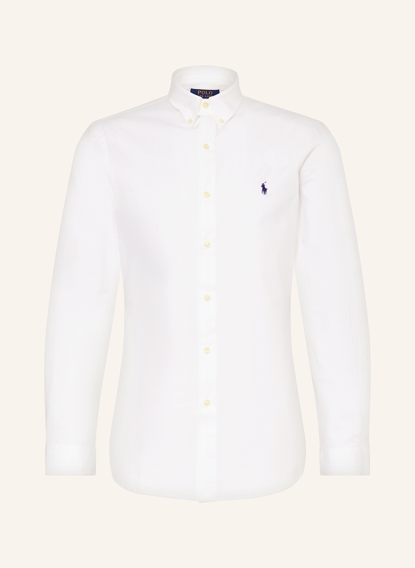 White slim fit polo ralph lauren shirt hotsell