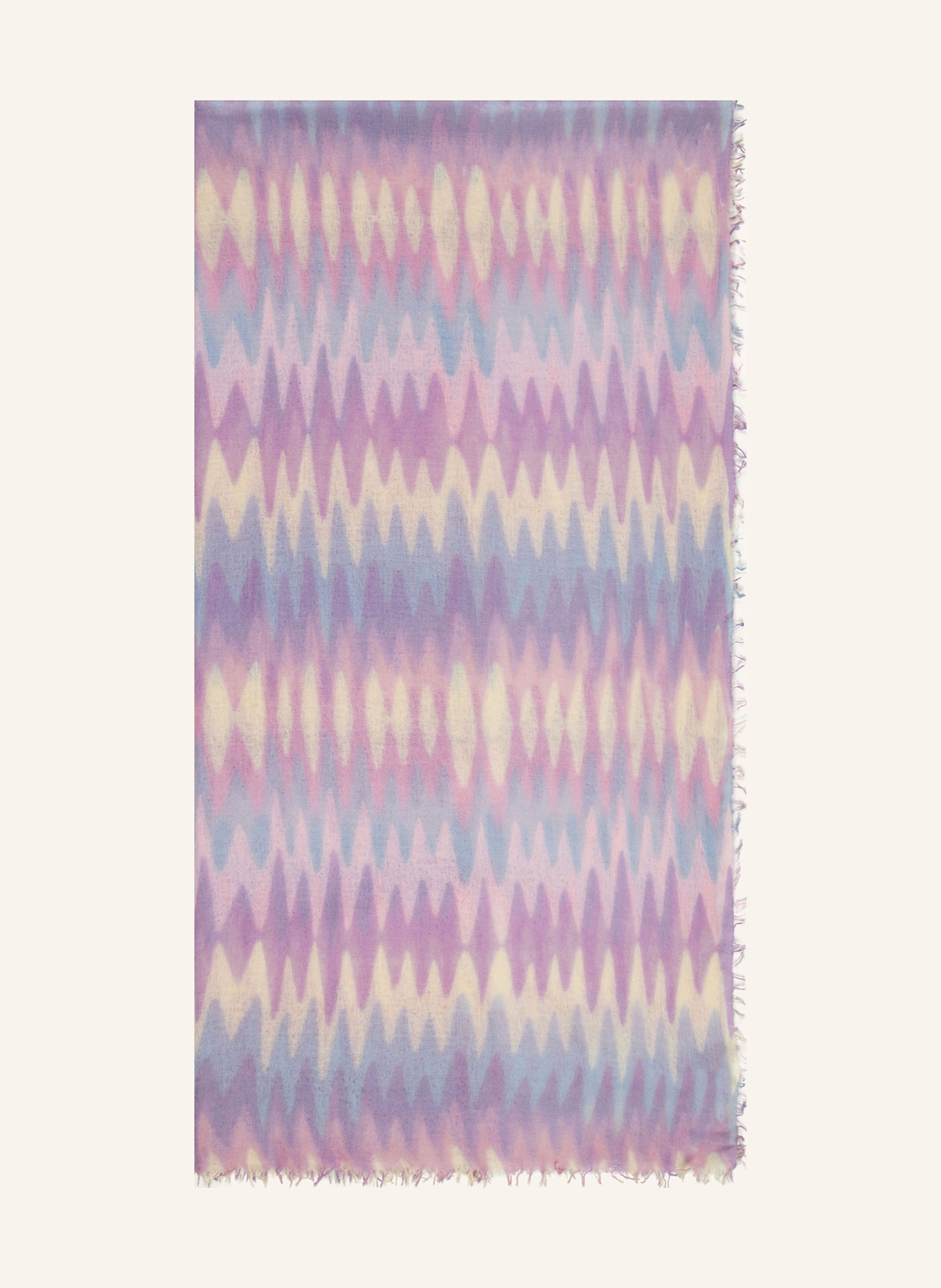 MALA ALISHA Cashmere scarf TWISTED, Color: LIGHT PURPLE/ PURPLE/ ECRU (Image 1)