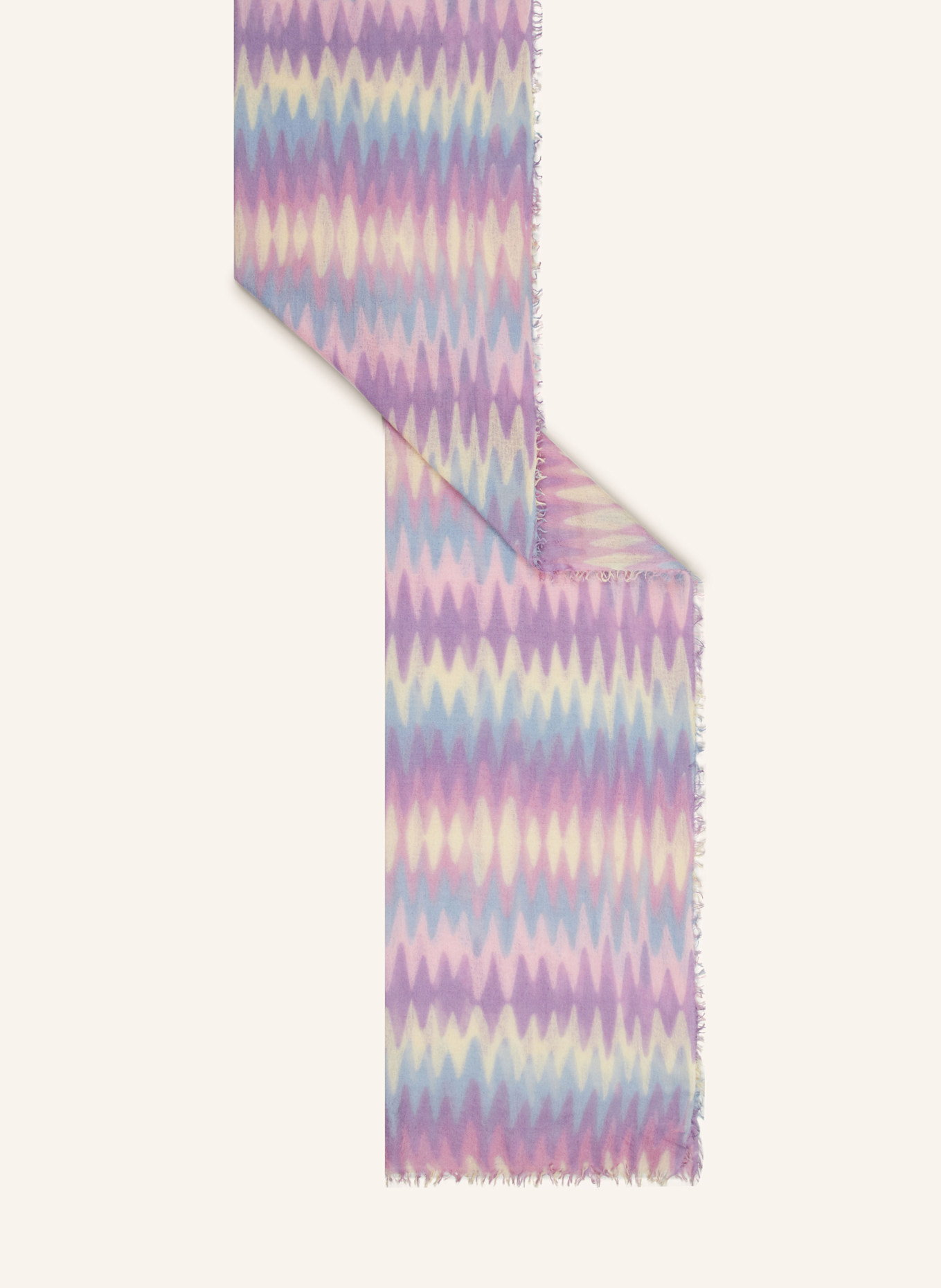 MALA ALISHA Cashmere scarf TWISTED, Color: LIGHT PURPLE/ PURPLE/ ECRU (Image 2)