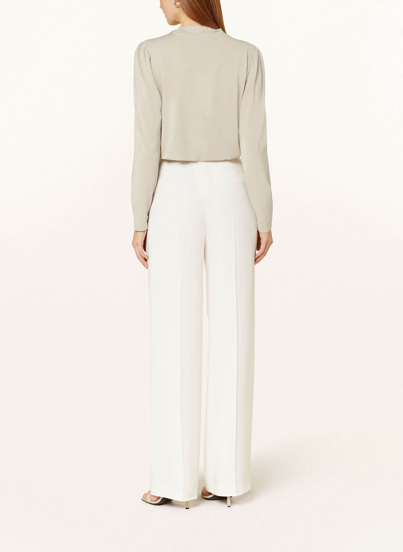 BETTY&CO Svetr s třpytivou přízí: SVĚTLE HNĚDÁ