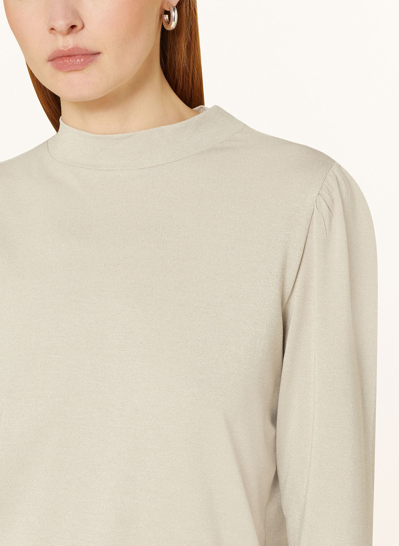 BETTY&CO Svetr s třpytivou přízí: SVĚTLE HNĚDÁ