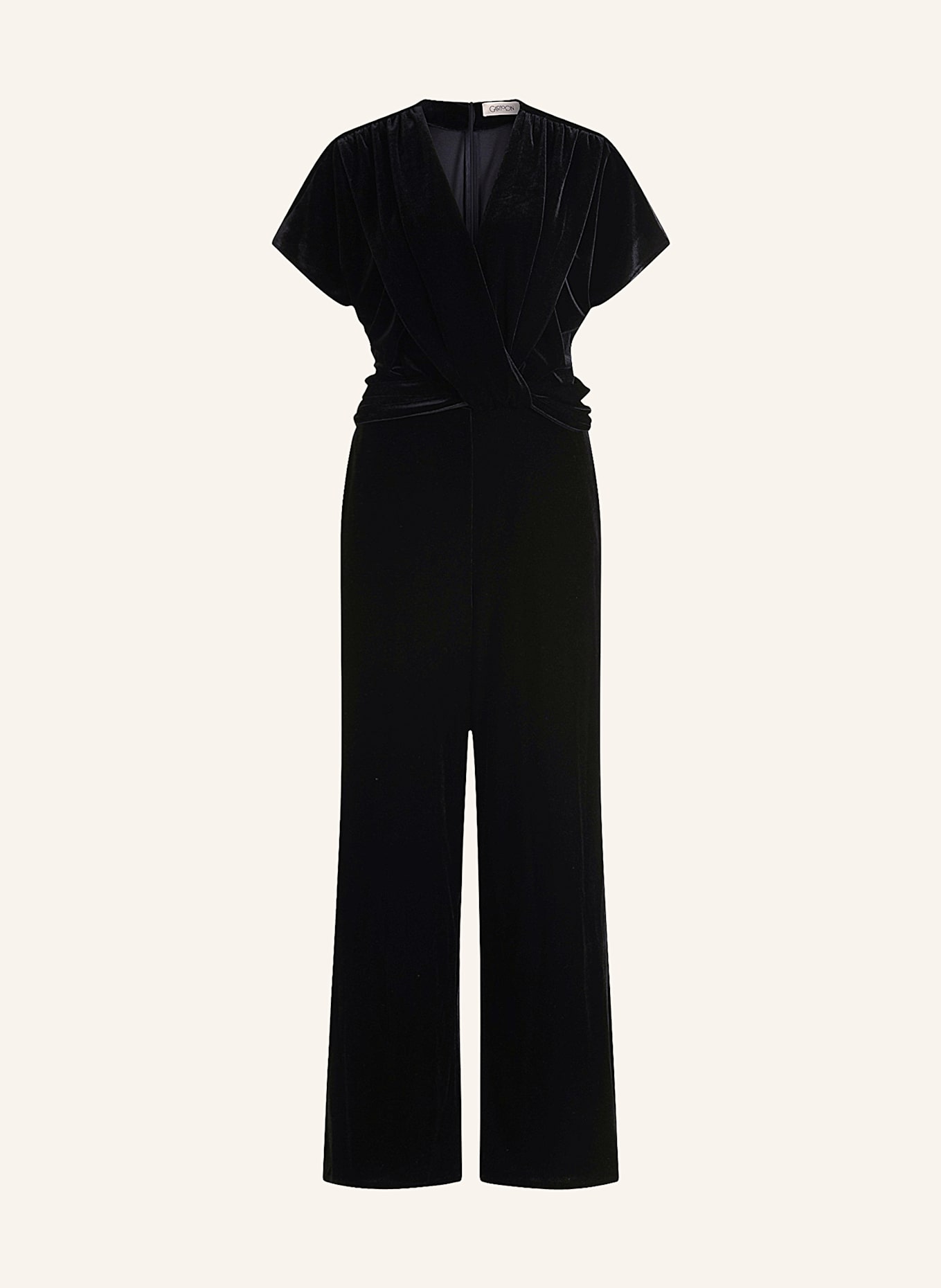CARTOON Velvet jumpsuit: BLACK