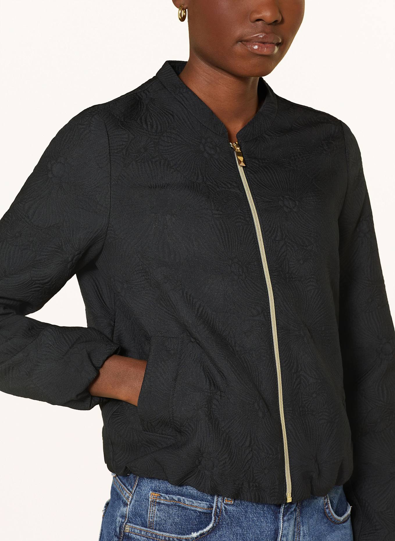 CARTOON Bomber jacket, Color: BLACK (Image 4)