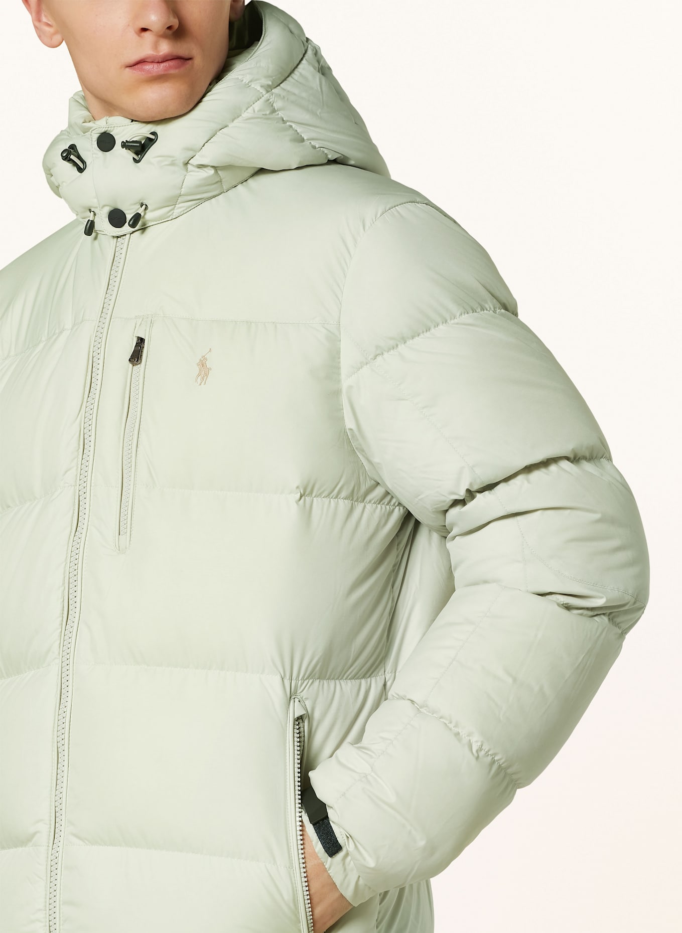 POLO RALPH LAUREN Daunenjacke mit abnehmbarer Kapuze: CREME
