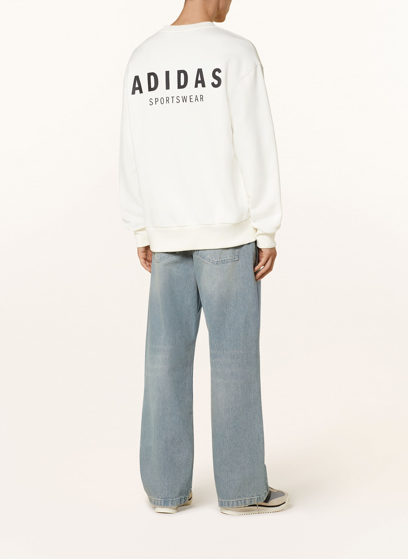 adidas Sweatshirt: WHITE/ BLACK