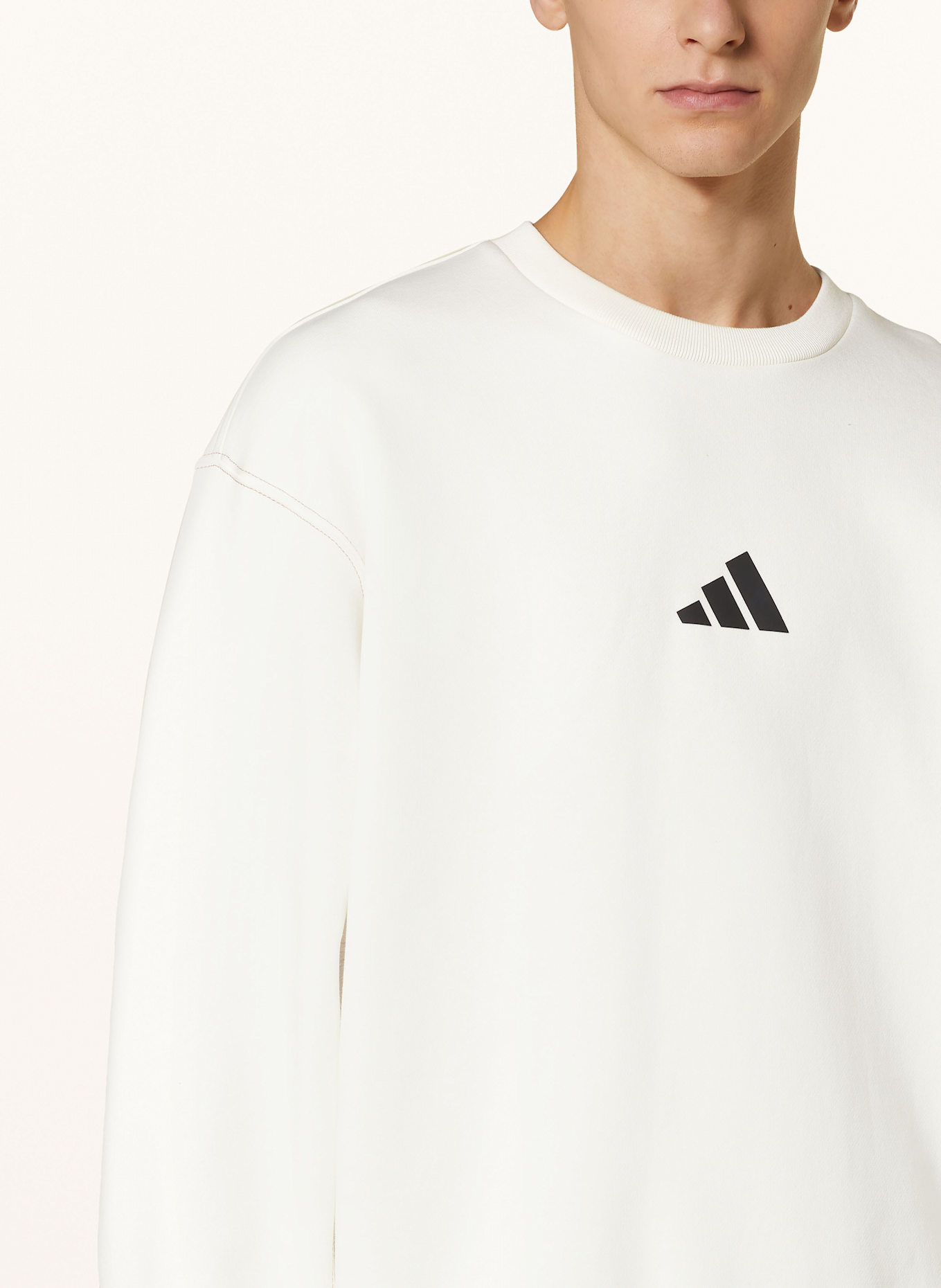 adidas Sweatshirt: WHITE/ BLACK