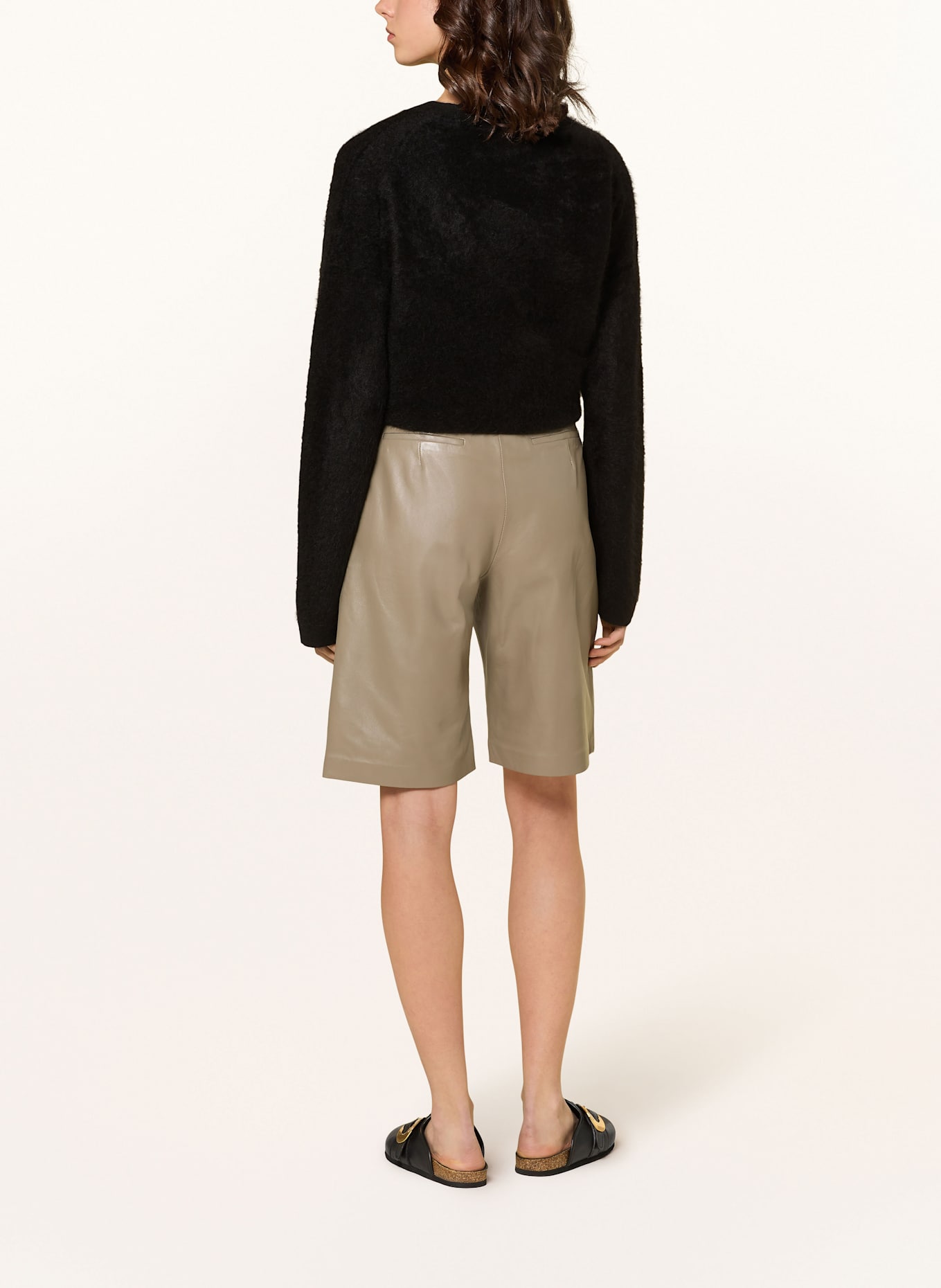 MRS & HUGS Ledershorts: TAUPE