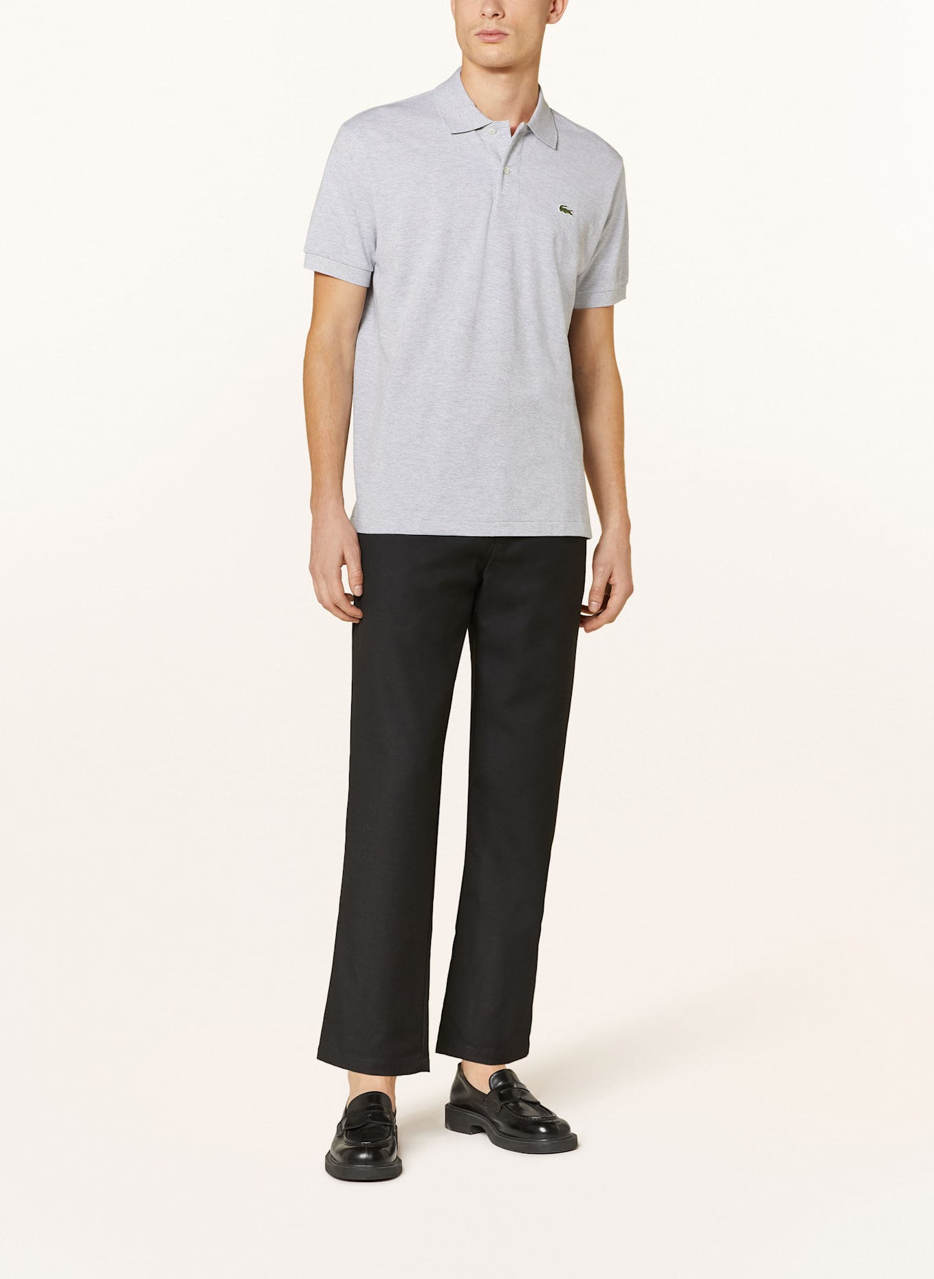 LACOSTE Polokošile z piké Classic Fit: SVĚTLE ŠEDÁ