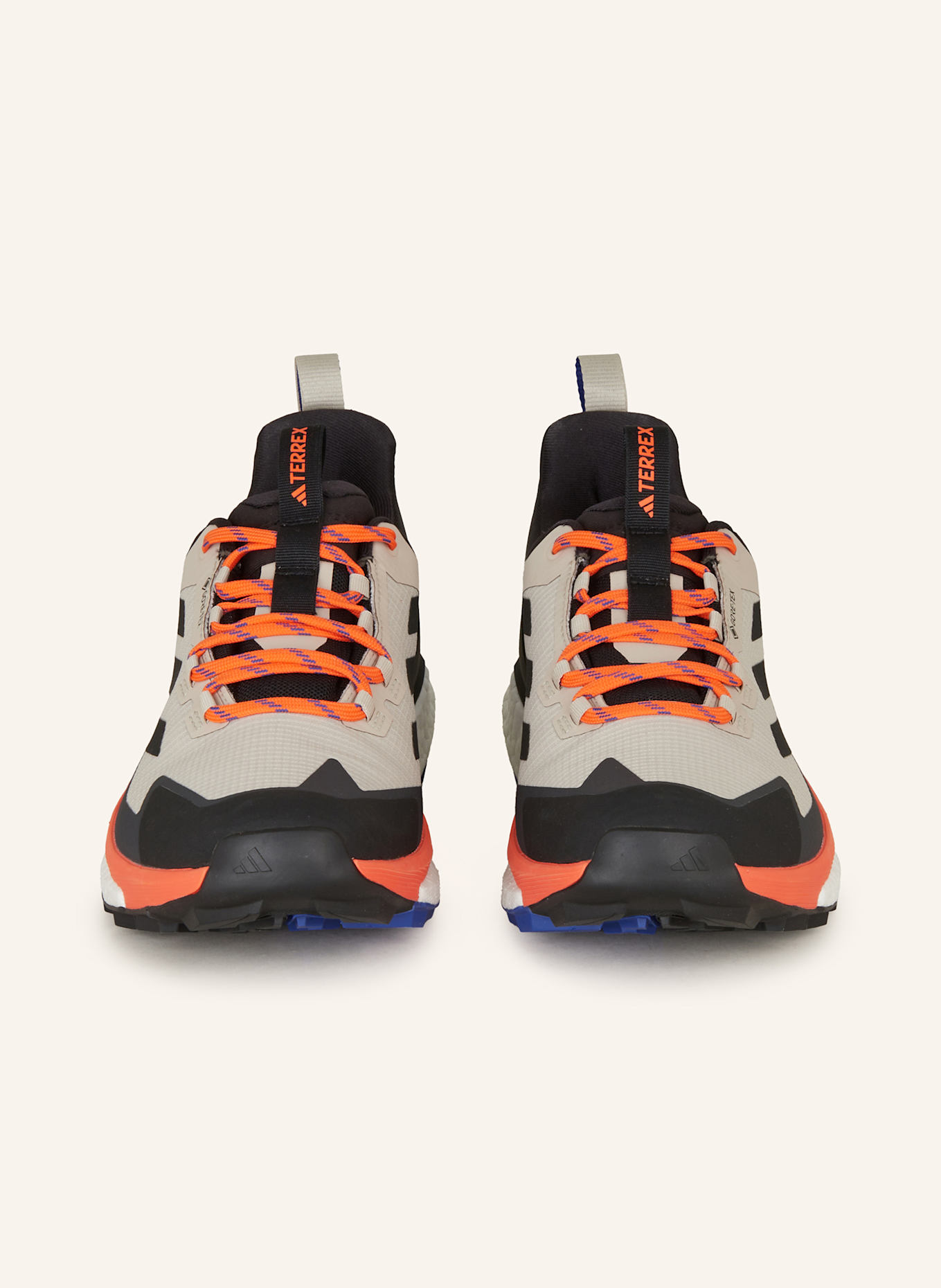 adidas TERREX Wanderschuhe FREE HIKER 2 LOW GTX: SCHWARZ/ HELLGRAU/ ORANGE