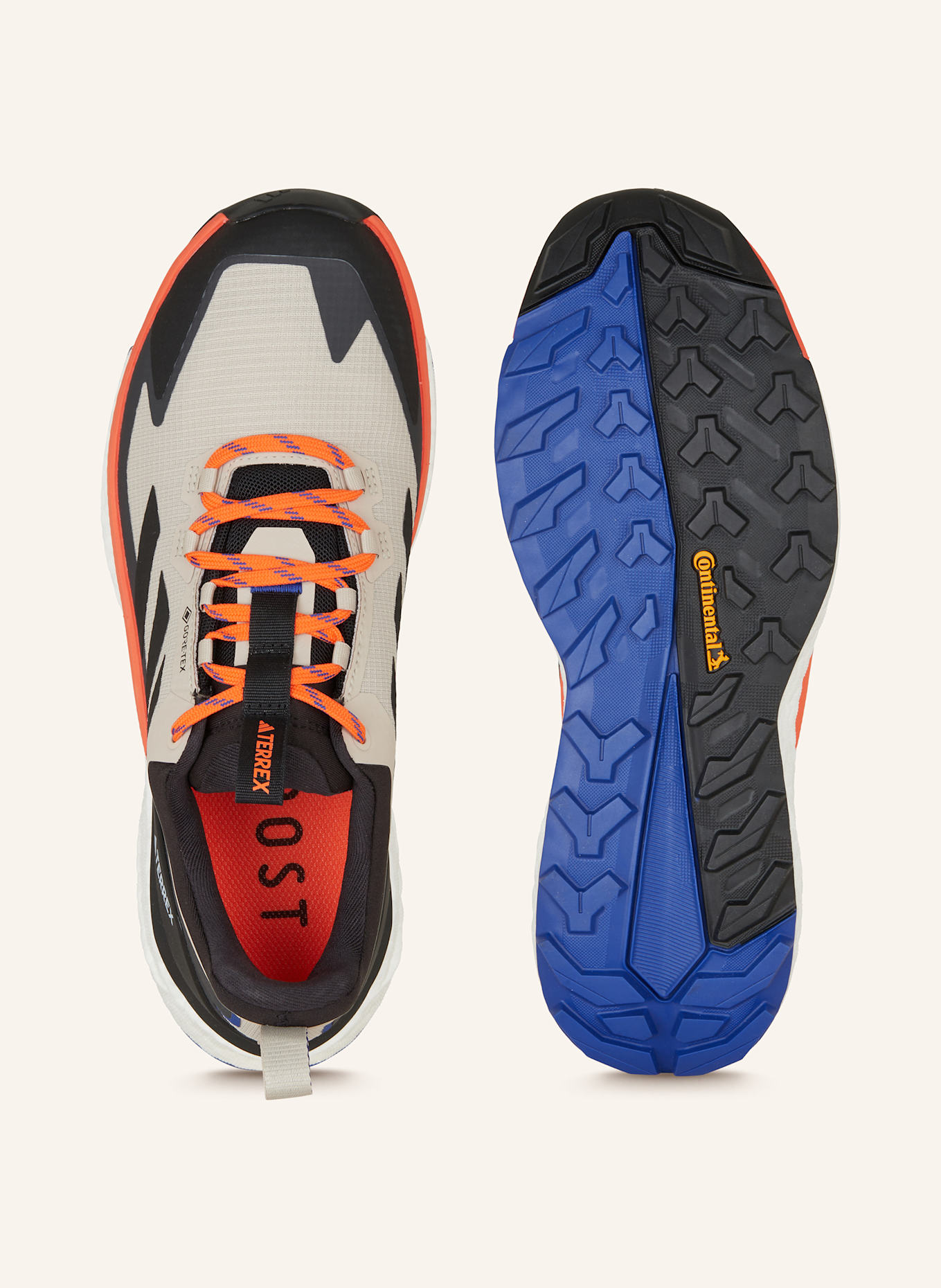 adidas TERREX Wanderschuhe FREE HIKER 2 LOW GTX: SCHWARZ/ HELLGRAU/ ORANGE