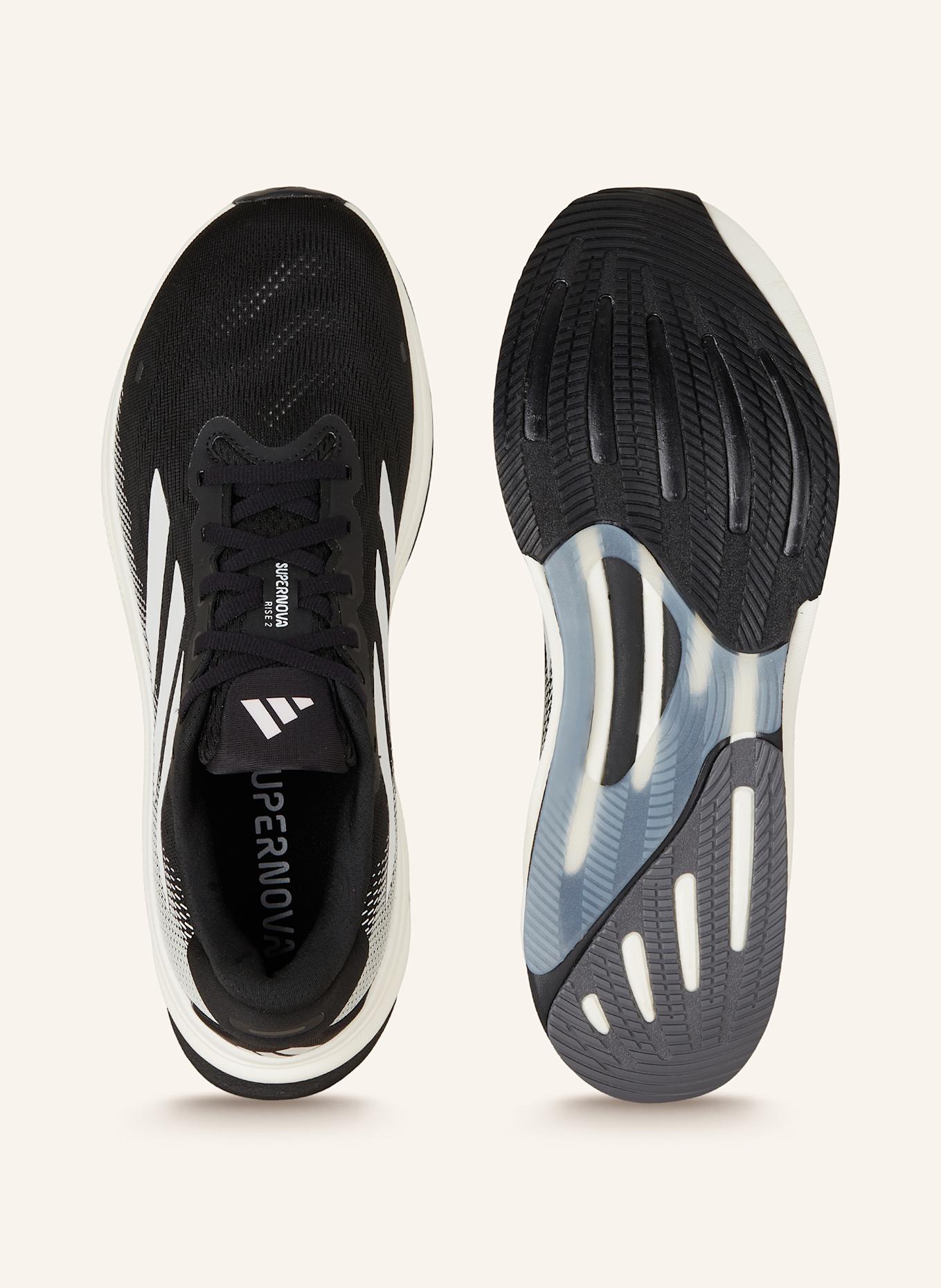 adidas SUPERNOVA RISE 2 LAUFSCHUH: SCHWARZ/ WEISS