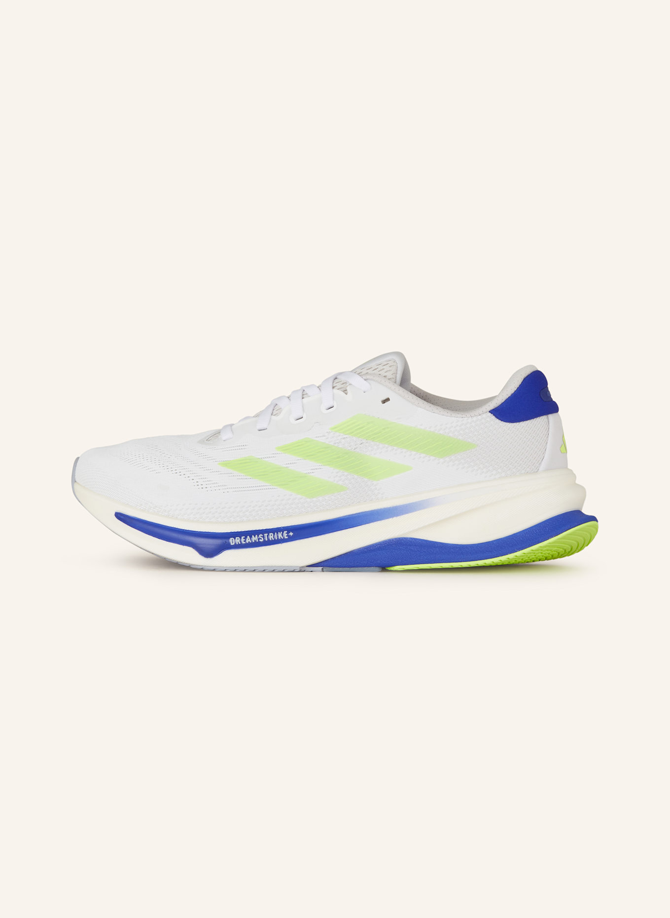 adidas Laufschuhe SUPERNOVA SOLUTION 2: WEISS/ BLAU/ NEONGELB