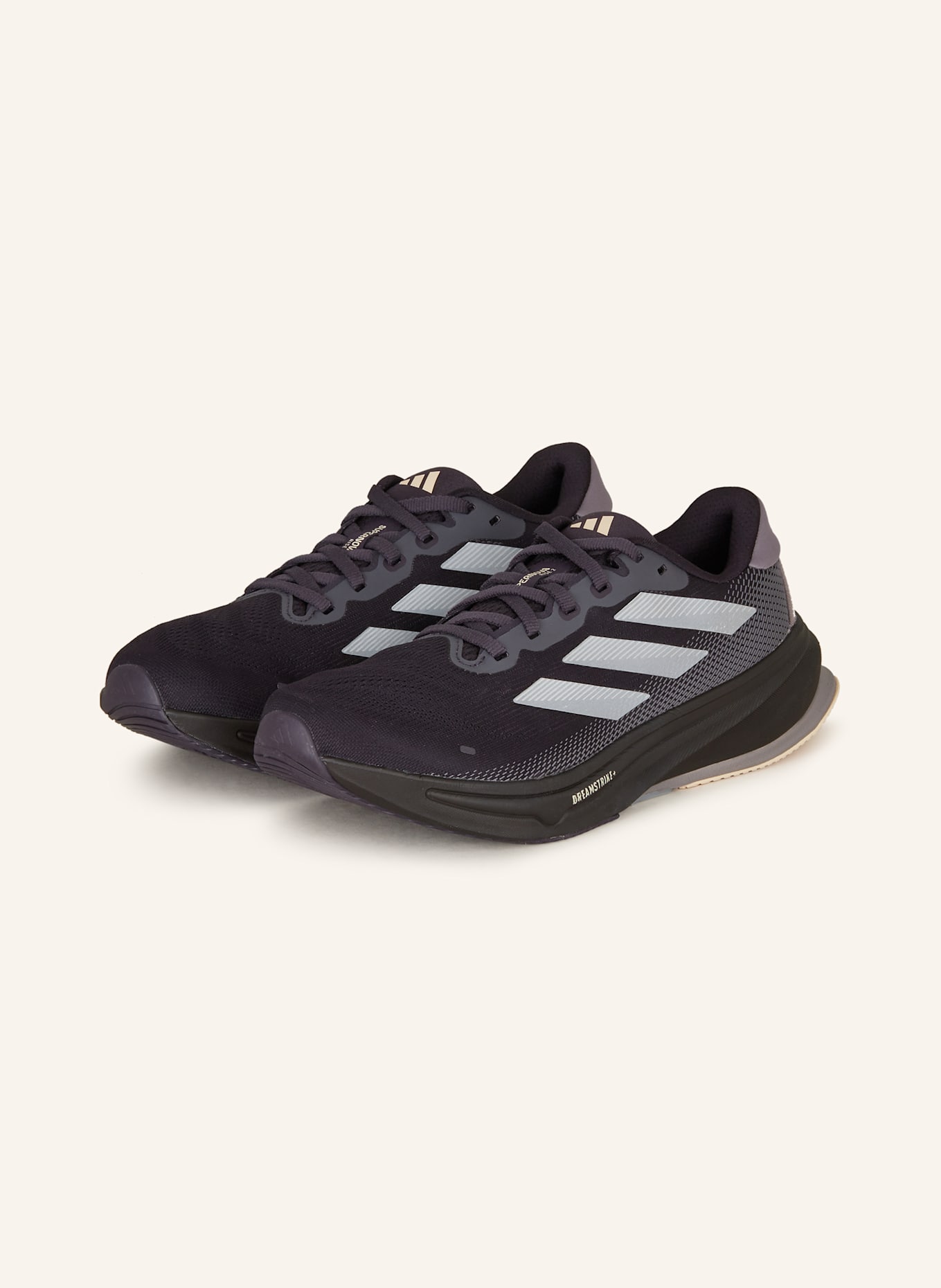 adidas SUPERNOVA RISE 2 LAUFSCHUH: SCHWARZ/ SILBER