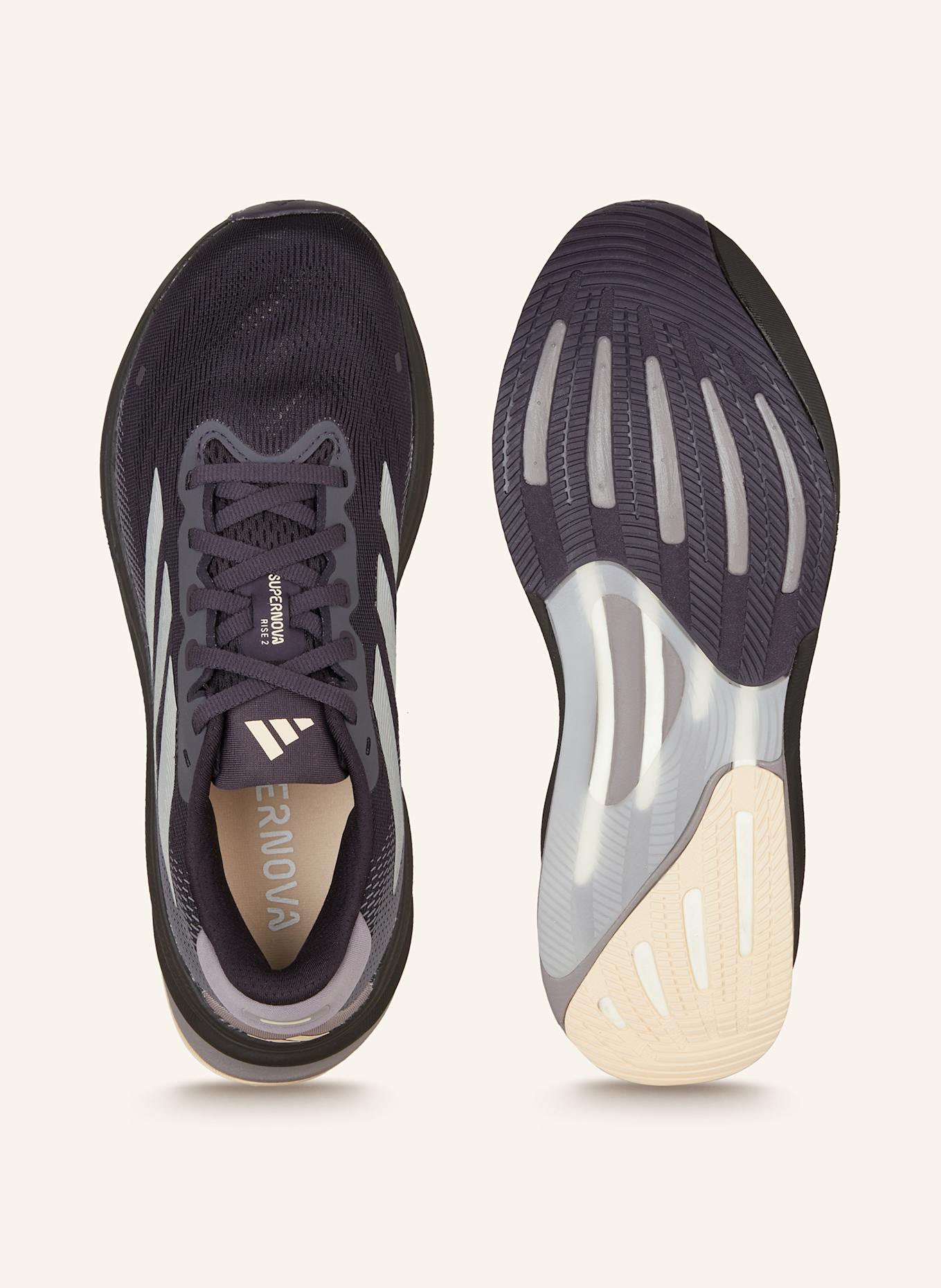 adidas SUPERNOVA RISE 2 LAUFSCHUH: SCHWARZ/ SILBER