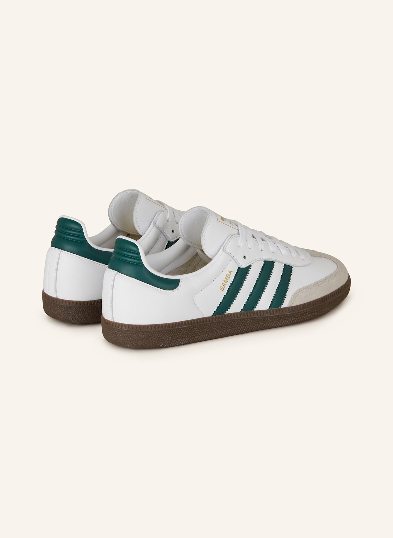 adidas Originals Sneaker SAMBA OG: WEISS/ DUNKELGRÜN/ TAUPE