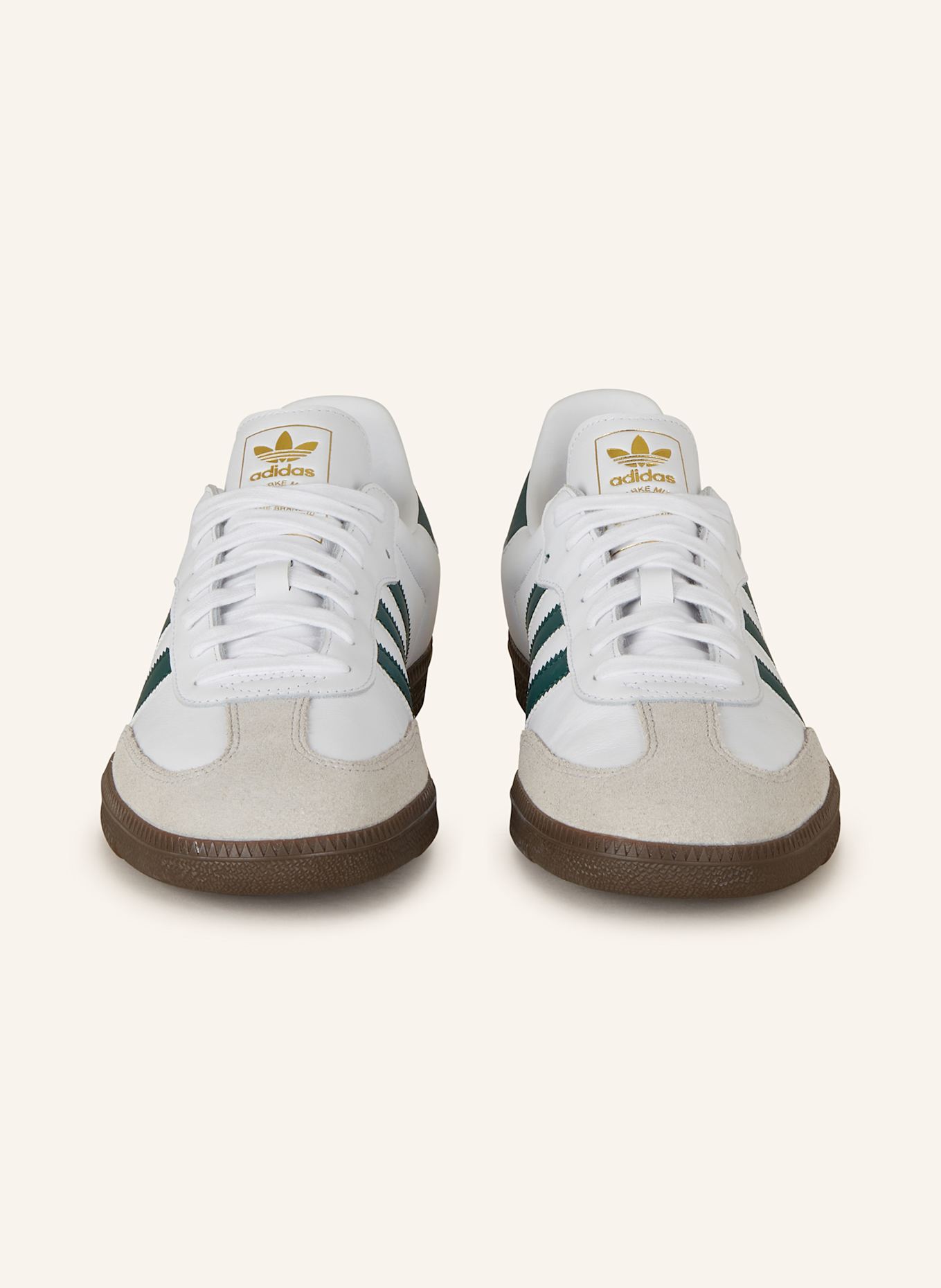 adidas Originals Sneaker SAMBA OG: WEISS/ DUNKELGRÜN/ TAUPE