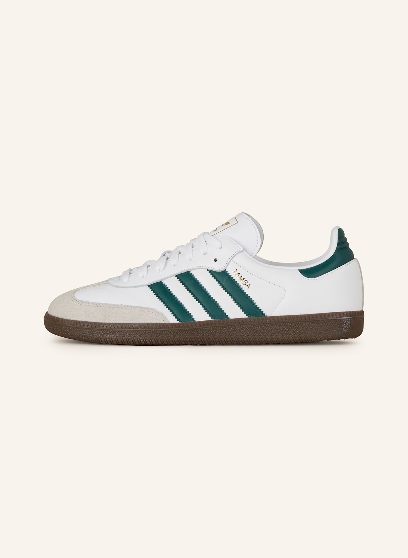 adidas Originals Sneaker SAMBA OG: WEISS/ DUNKELGRÜN/ TAUPE