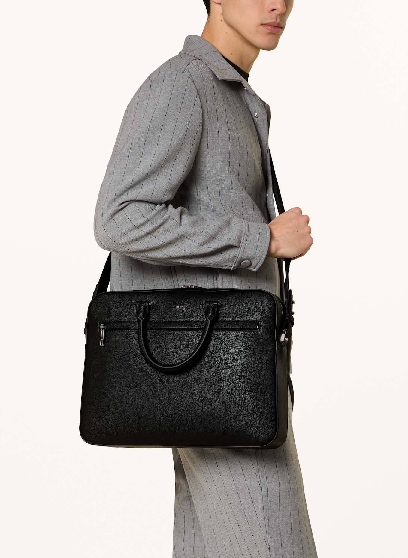 Boss leather laptop bag outlet
