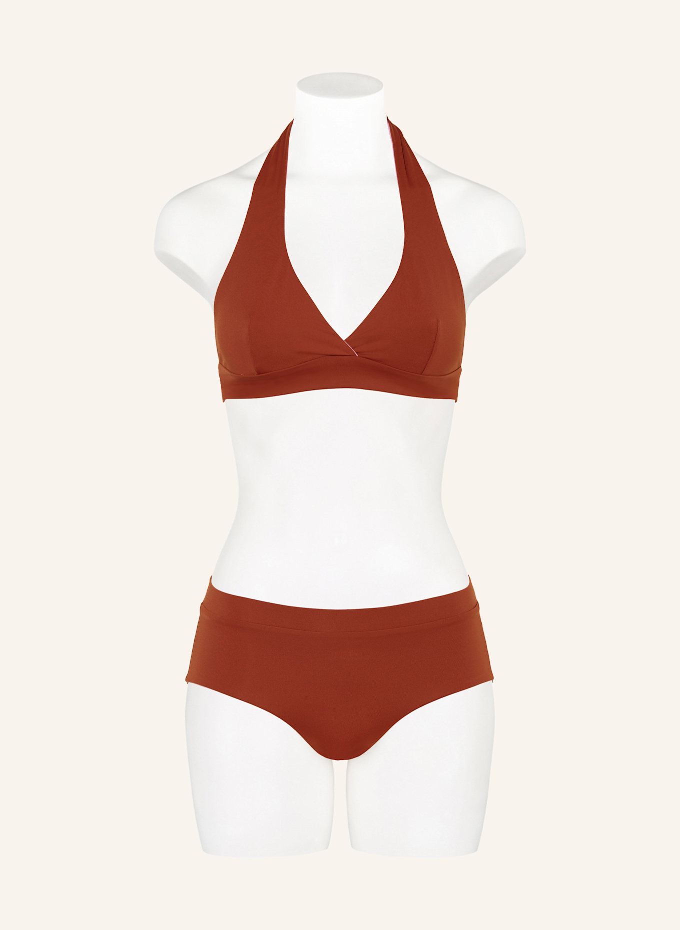 MYMARINI Neckholder-Bikini-Top NECKHOLDER TOP zum Wenden mit UV-Schutz 50+: BRAUN/ ROSA