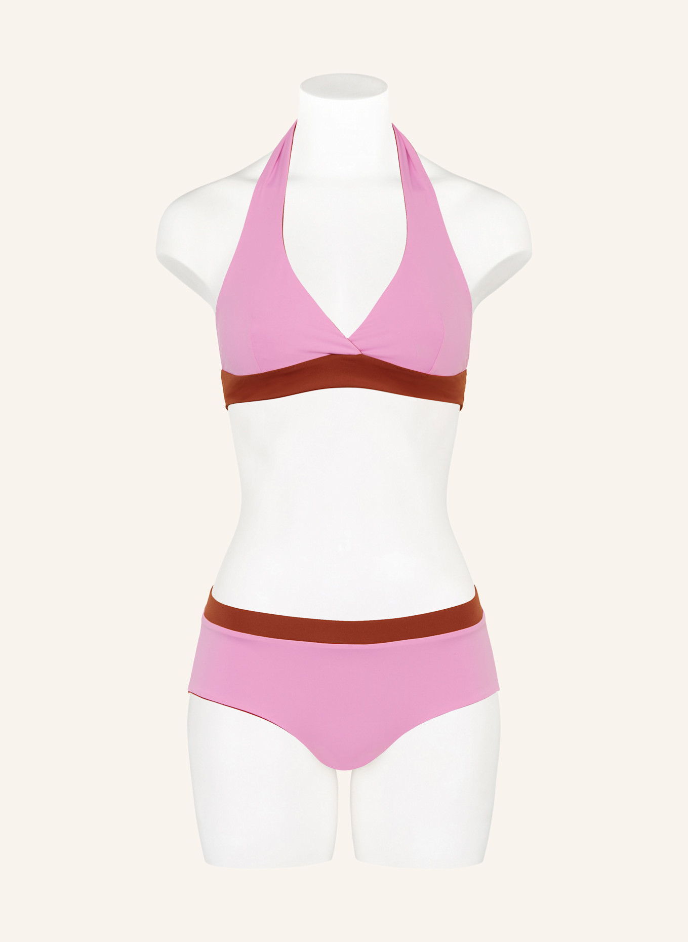 MYMARINI Neckholder-Bikini-Top NECKHOLDER TOP zum Wenden mit UV-Schutz 50+: BRAUN/ ROSA