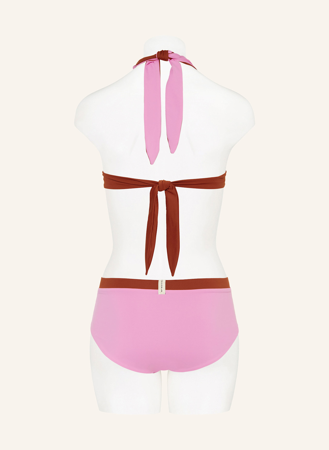 MYMARINI Neckholder-Bikini-Top NECKHOLDER TOP zum Wenden mit UV-Schutz 50+: BRAUN/ ROSA