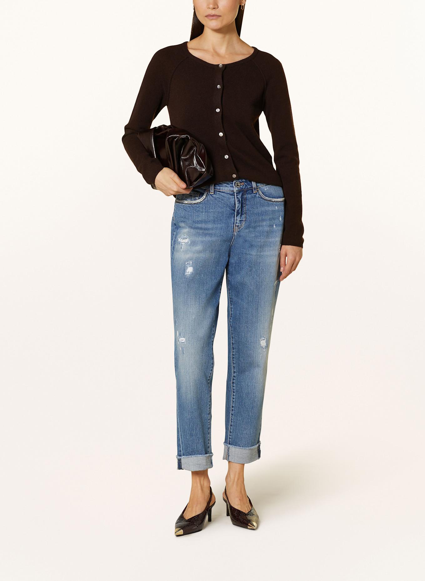 MARC CAIN Jeansy RIAD z ozdobnymi kamykami: 355 indigo blue