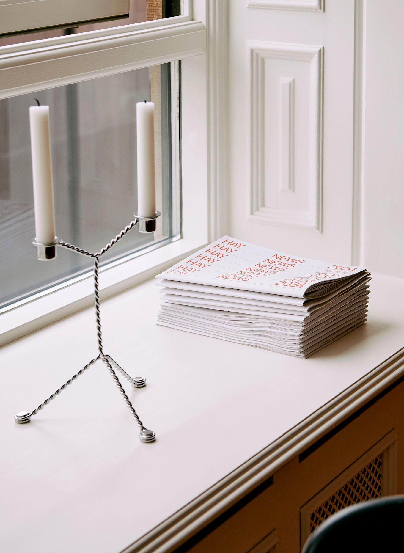 HAY Kerzenhalter MIRROR: SILBER