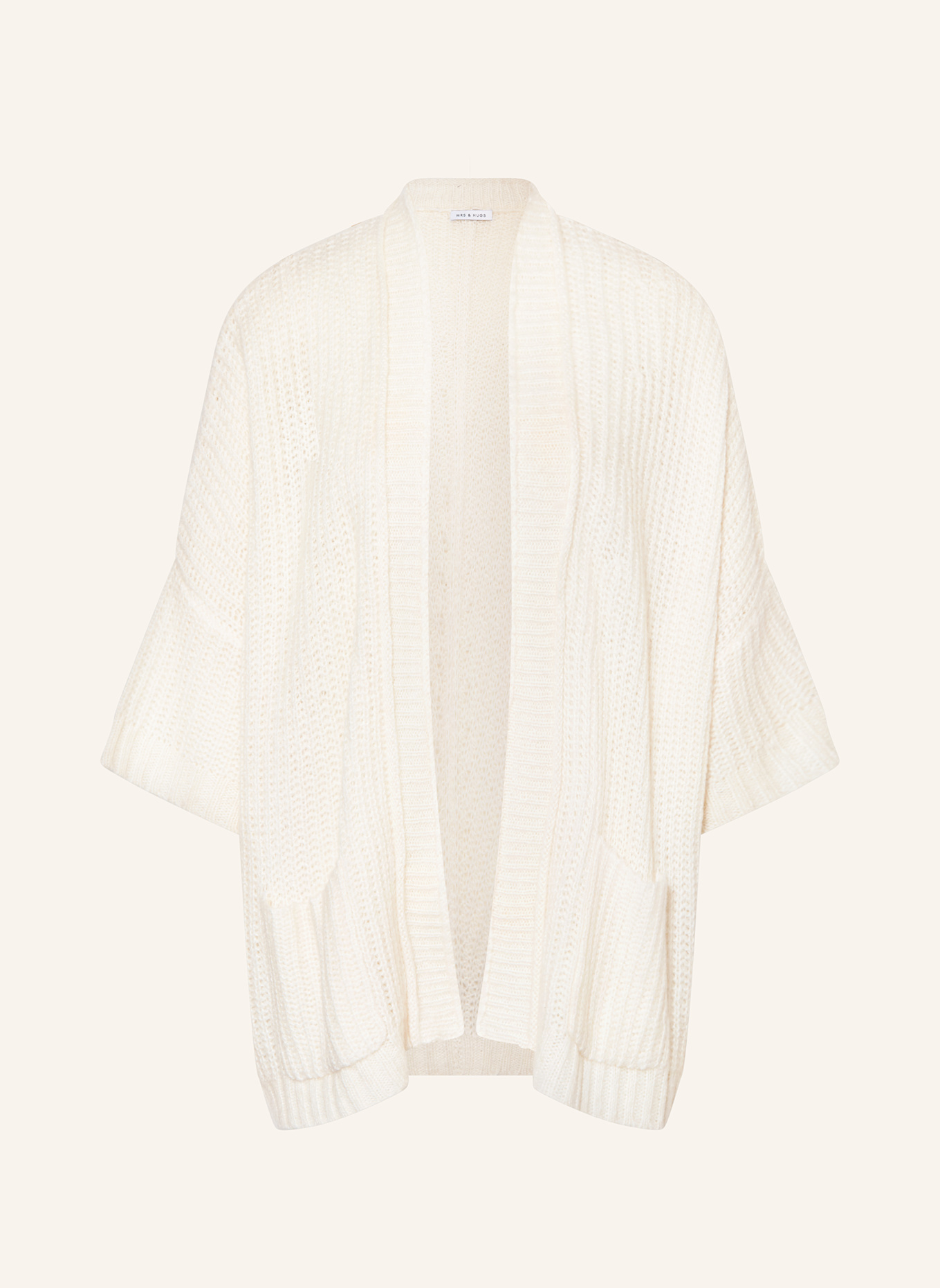 MRS & HUGS Strickhülle mit 3/4-Arm: CREME